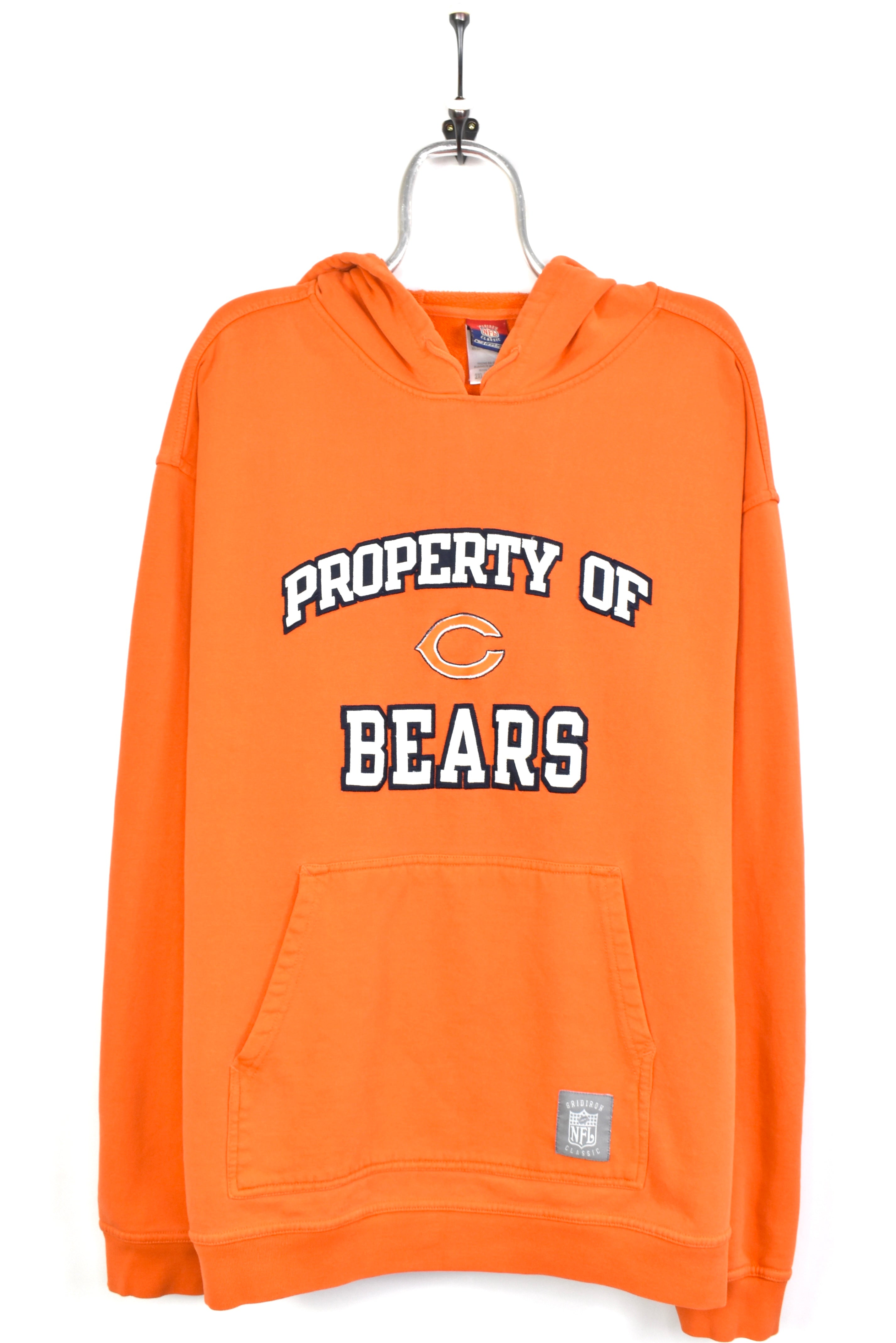 Vintage Chicago Bears hoodie, NFL orange embroidered sweatshirt - AU XXL PRO SPORT