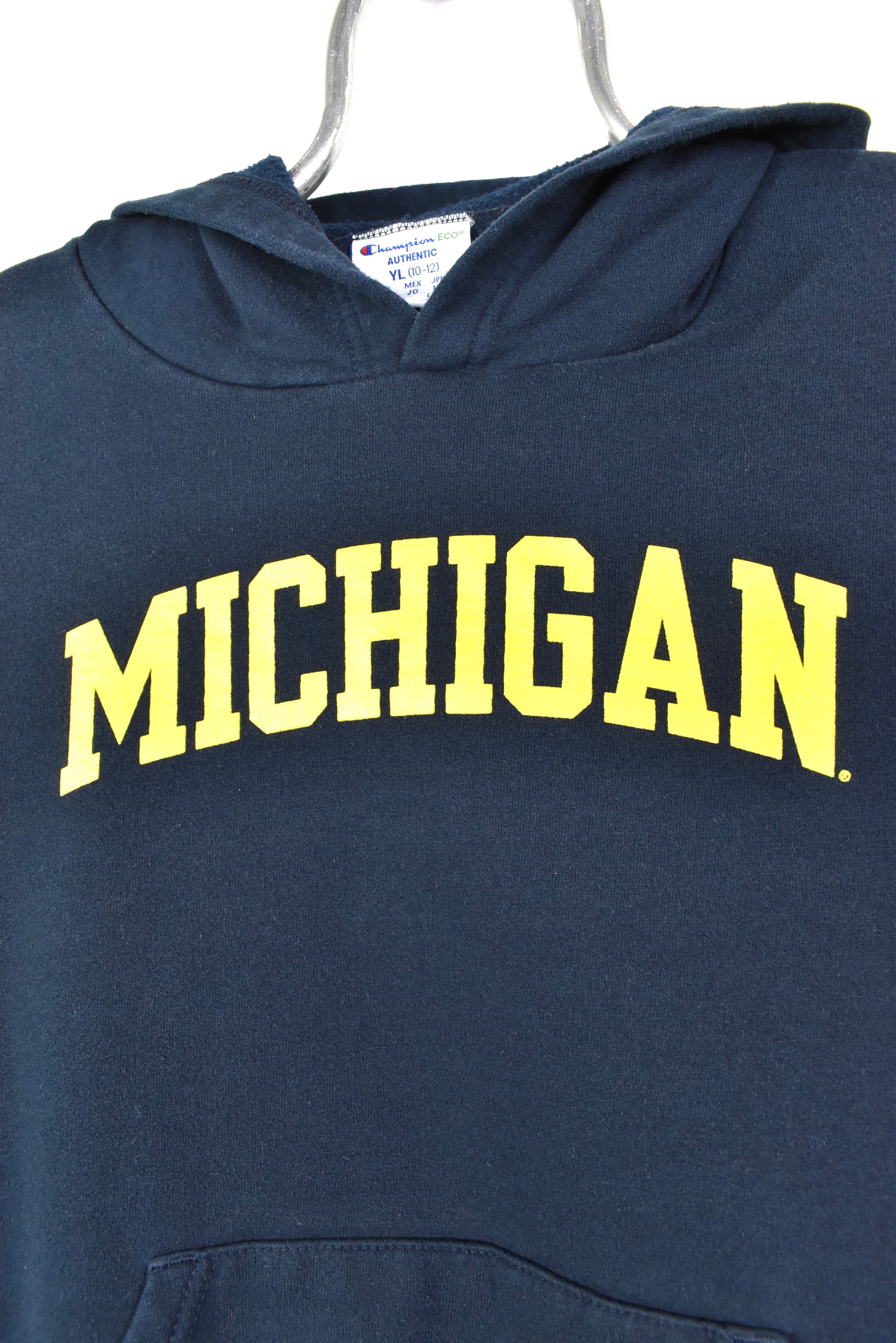 VINTAGE WOMEN'S MICHIGAN UNIVERSITY NAVY HOODIE | XS COLLEGE