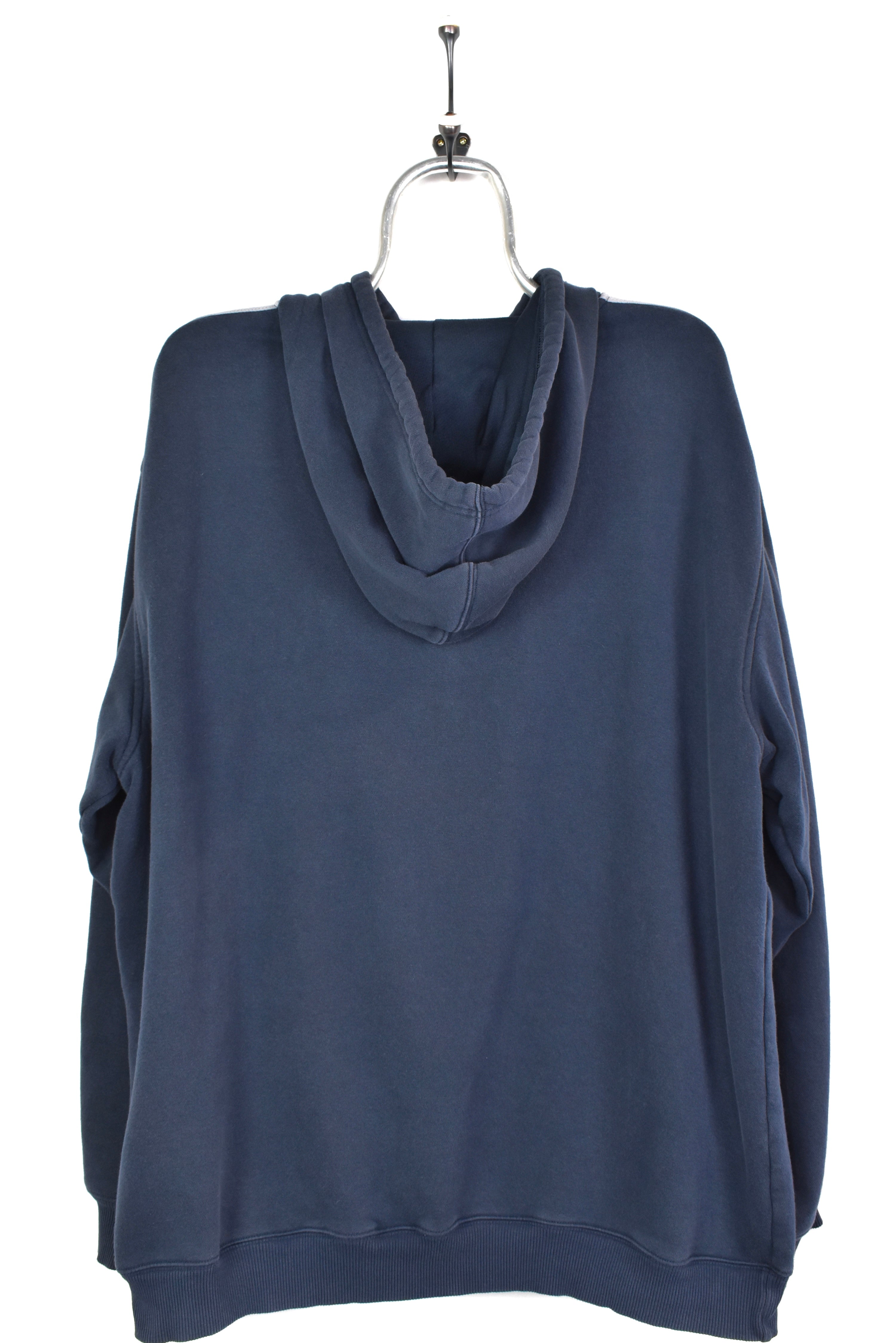 VINTAGE ADIDAS EMBROIDERED NAVY HOODIE | XXL ADIDAS