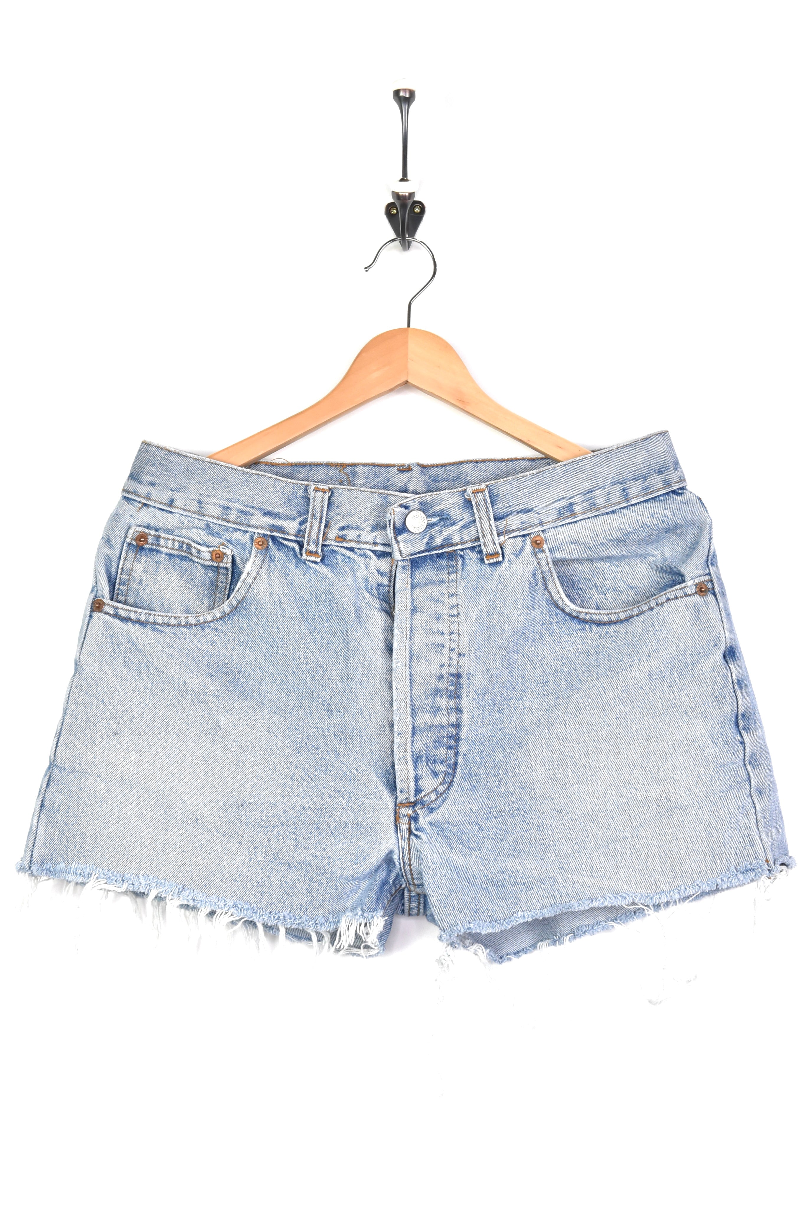 Women's vintage Levi's shorts, rework denim jeans - blue, W33" LEVIS