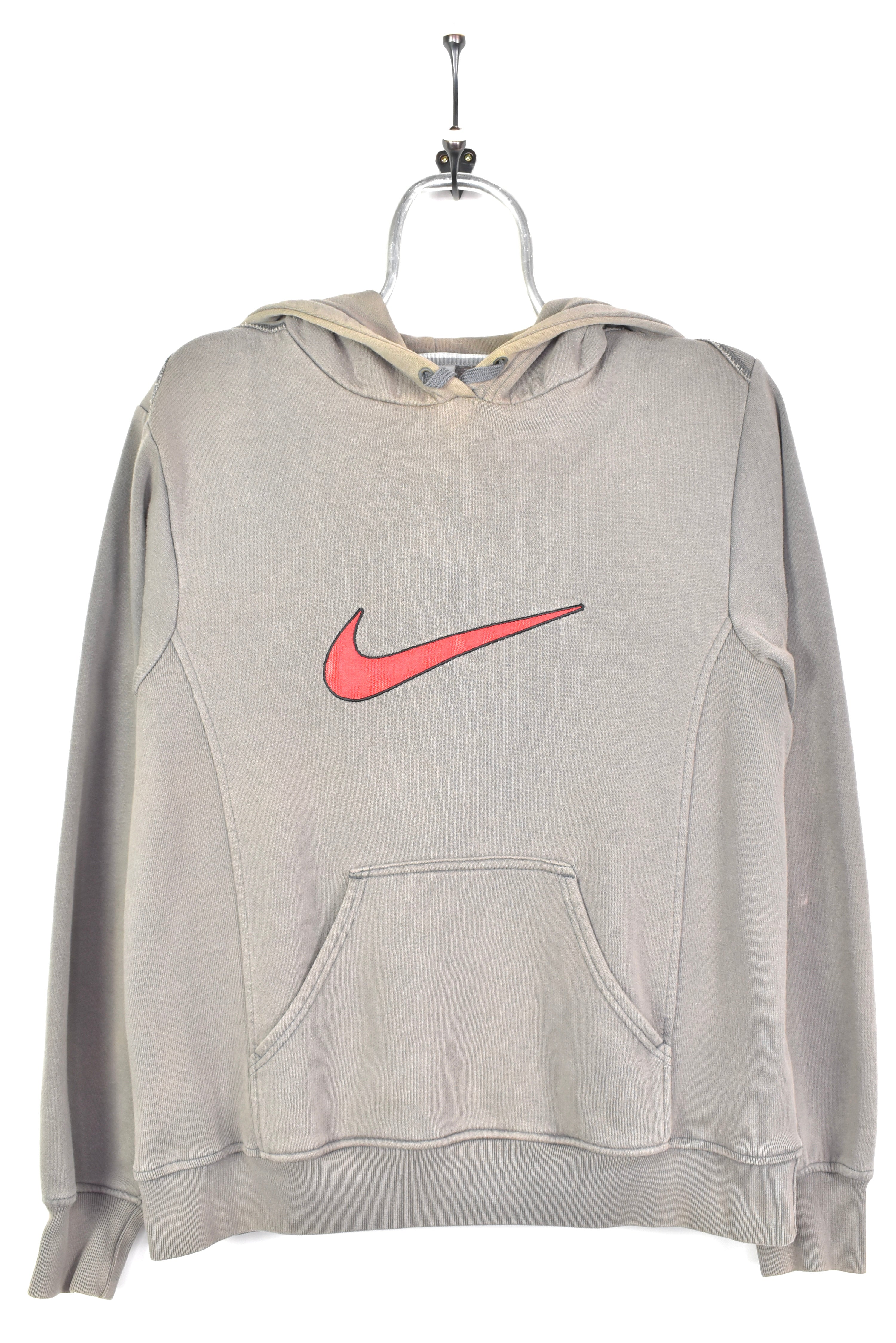 VINTAGE NIKE EMBROIDERED BROWN HOODIE | MEDIUM NIKE