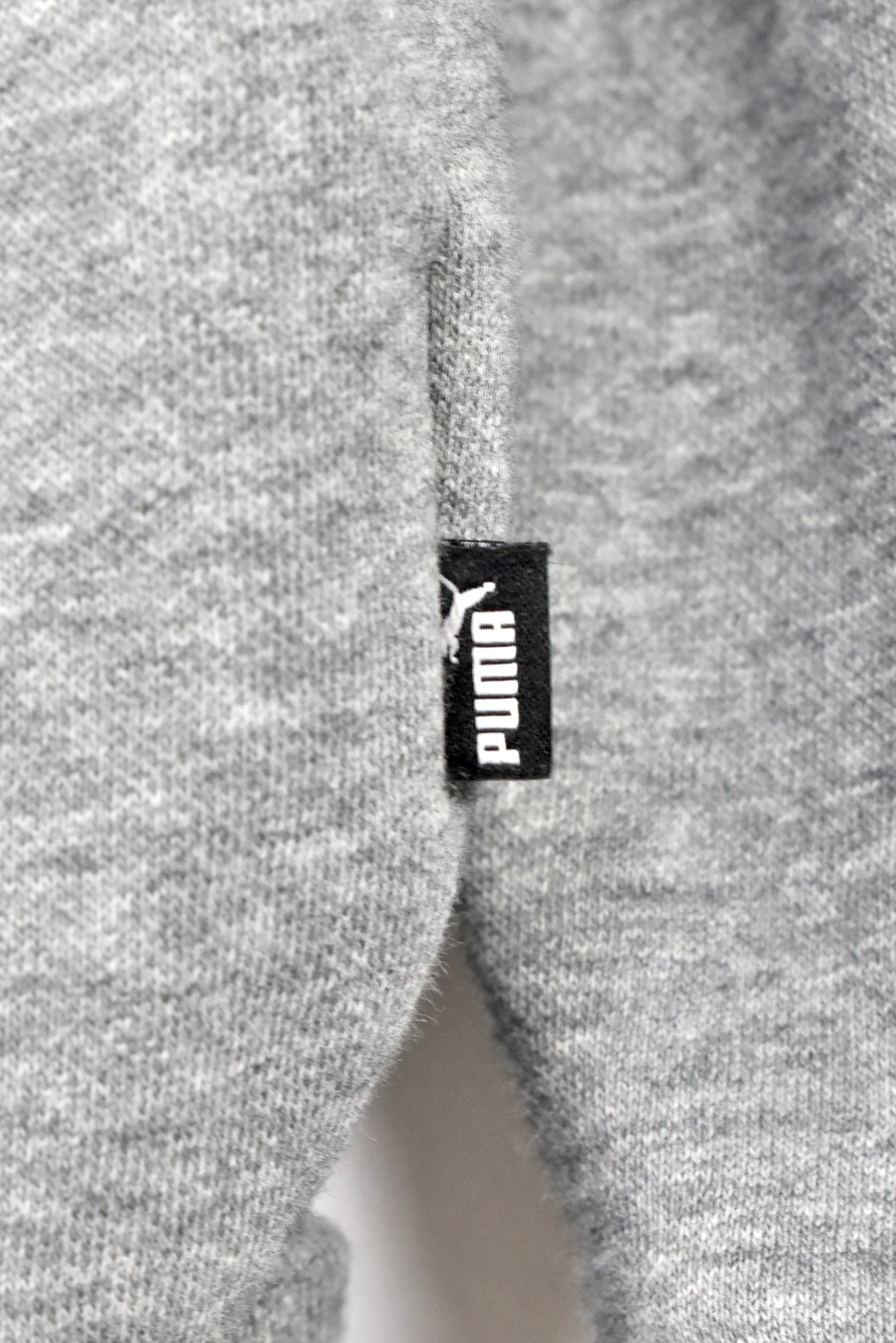 Modern Puma hoodie, grey graphic sweatshirt - AU M PUMA