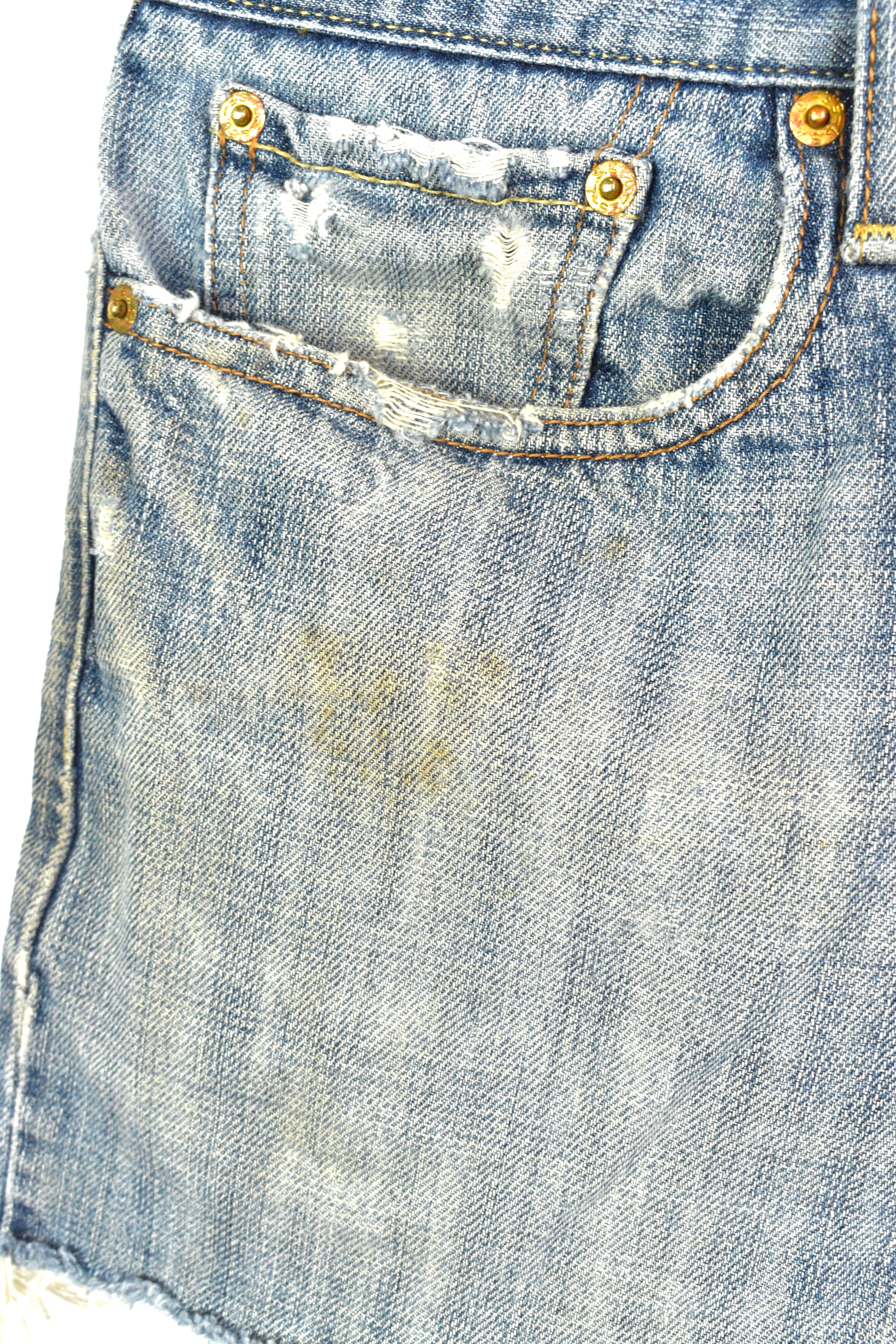 Women's vintage Levi's shorts, rework denim jeans - blue, W33" LEVIS