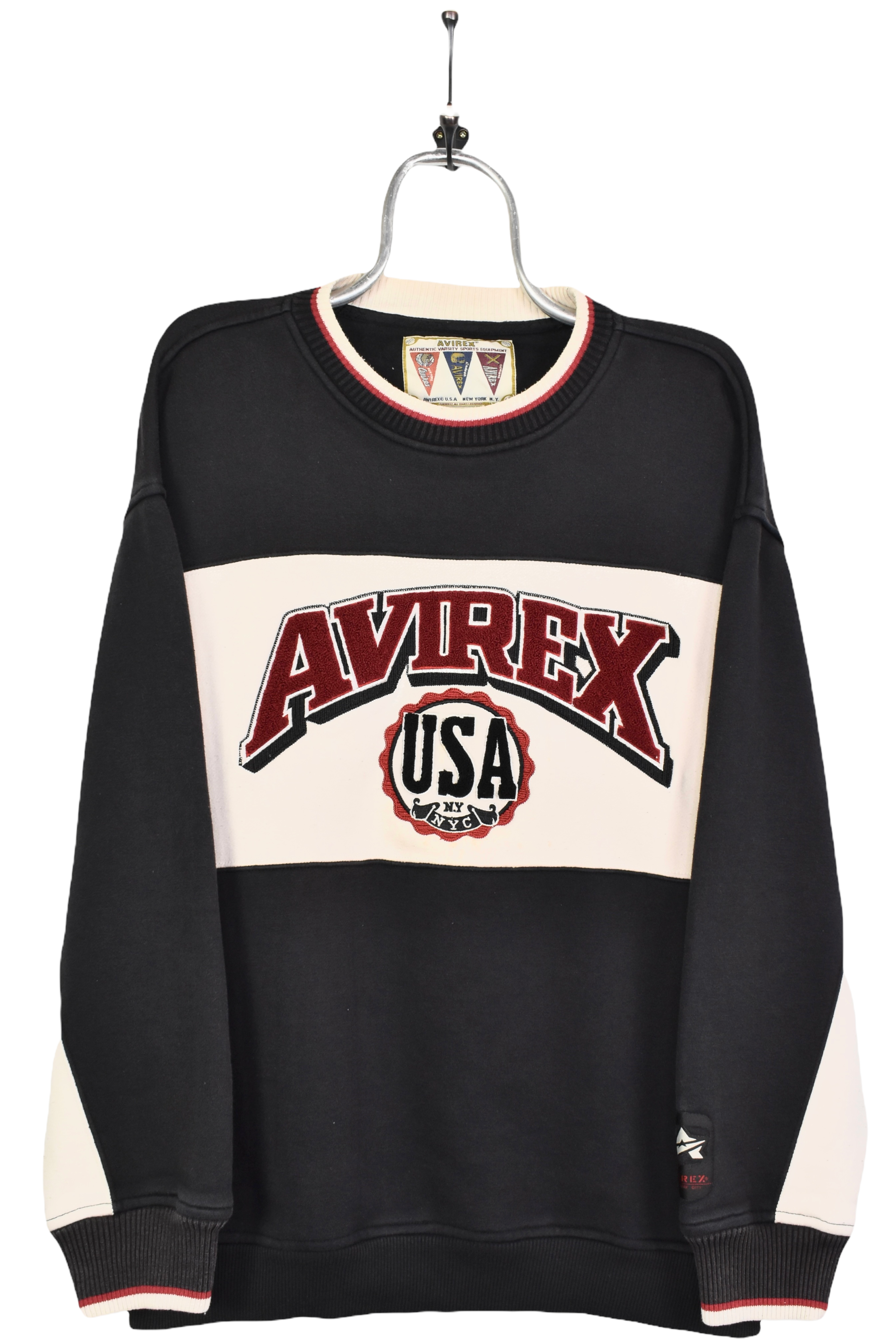 *RARE* Vintage Avirex sweatshirt, black embroidered crewneck - AU XL OTHER