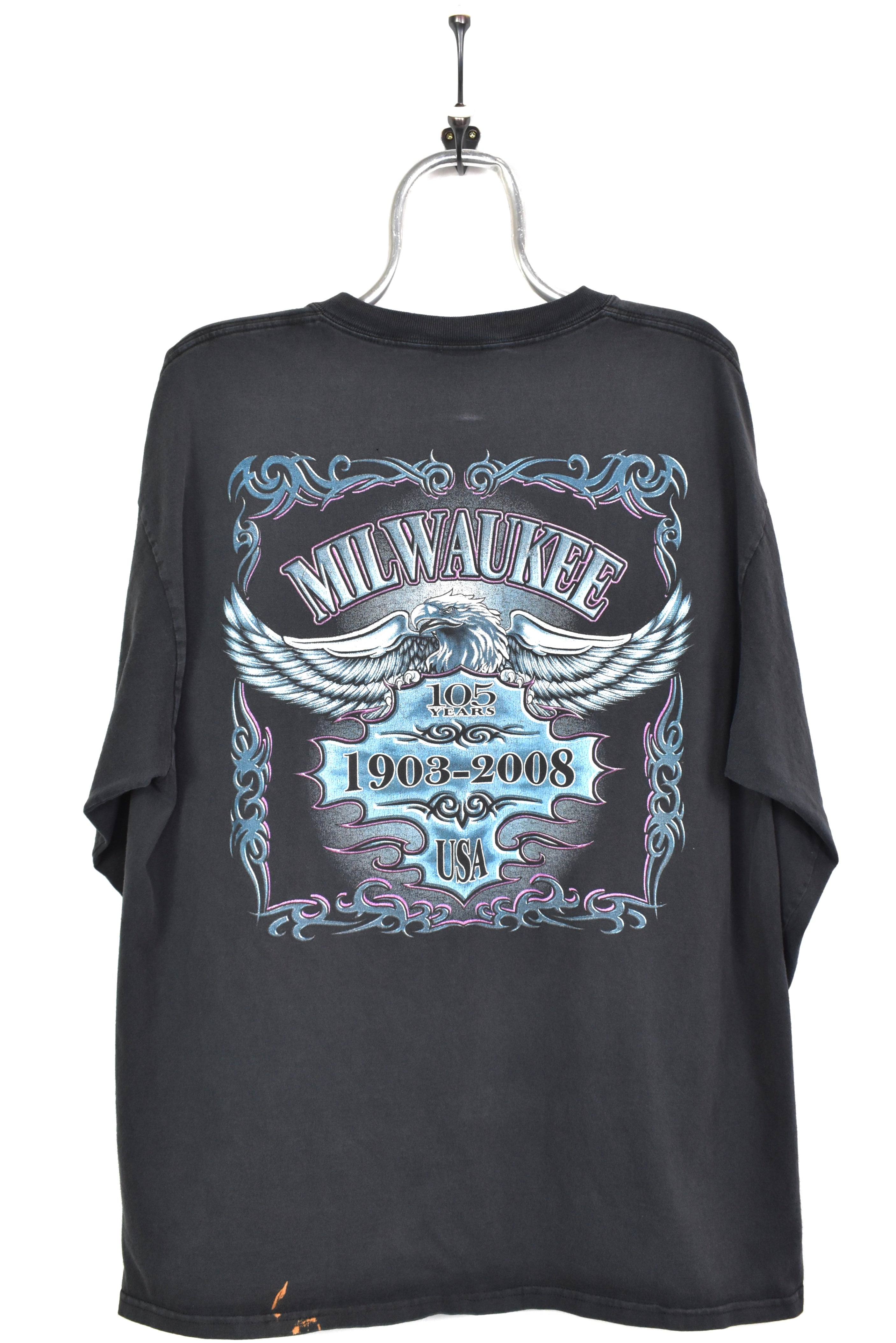 Vintage motorcycle shirt , long sleeve graphic tee - AU L HARLEY DAVIDSON
