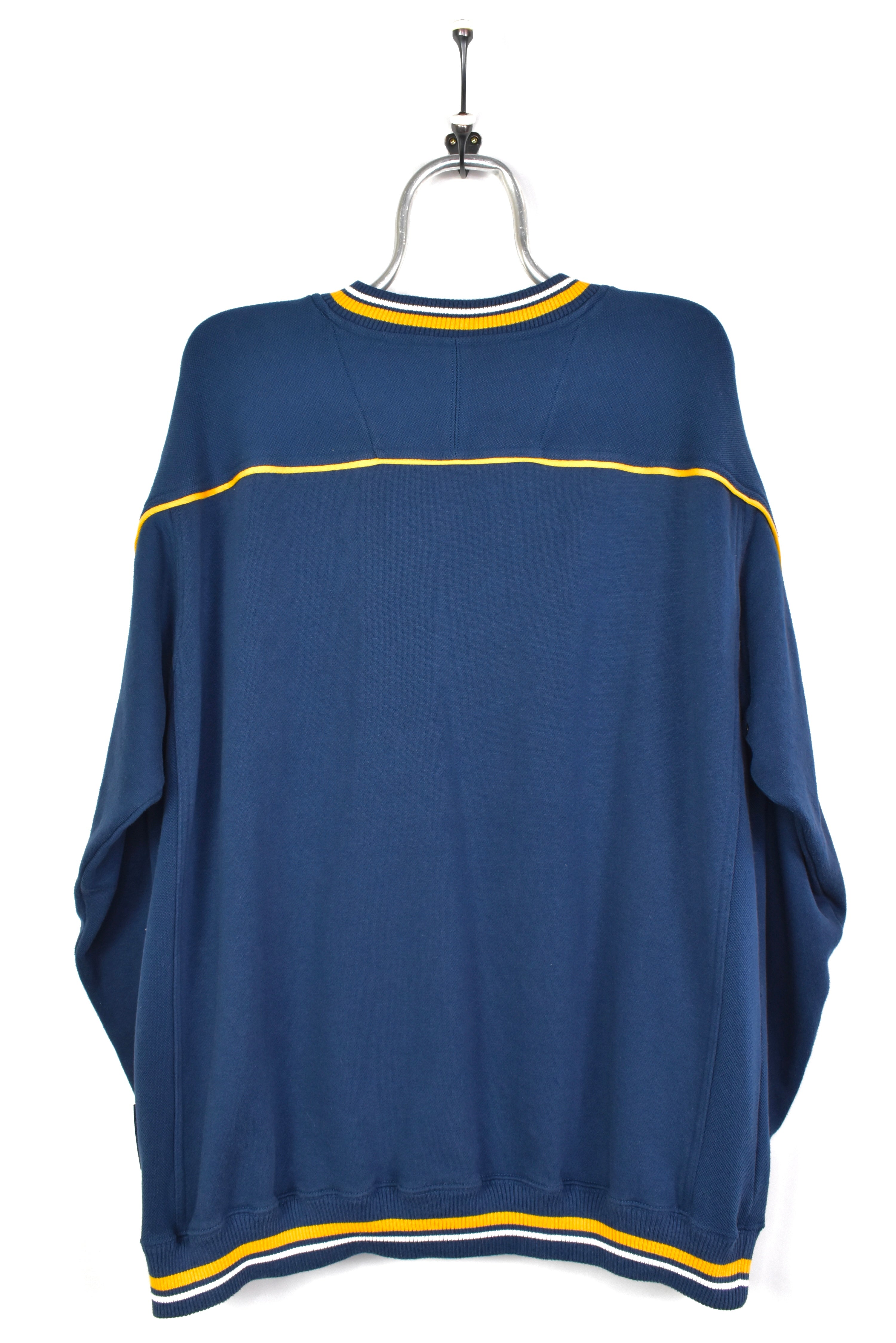 VINTAGE MICHIGAN UNIVERSITY EMBROIDERED NAVY SWEATSHIRT | XXL COLLEGE