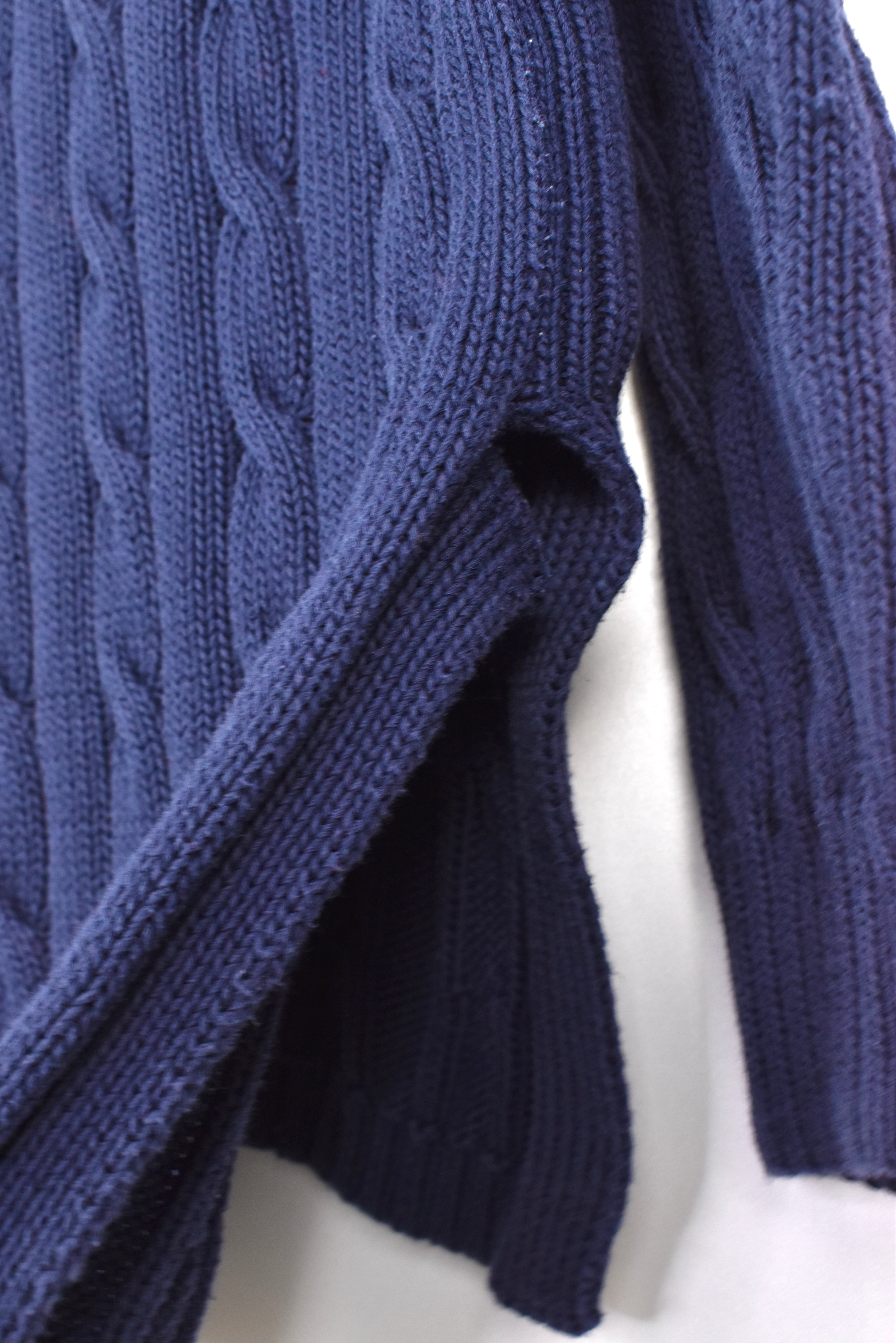 VINTAGE WOMEN'S RALPH LAUREN NAVY KNIT SWEATSHIRT | MEDIUM RALPH LAUREN