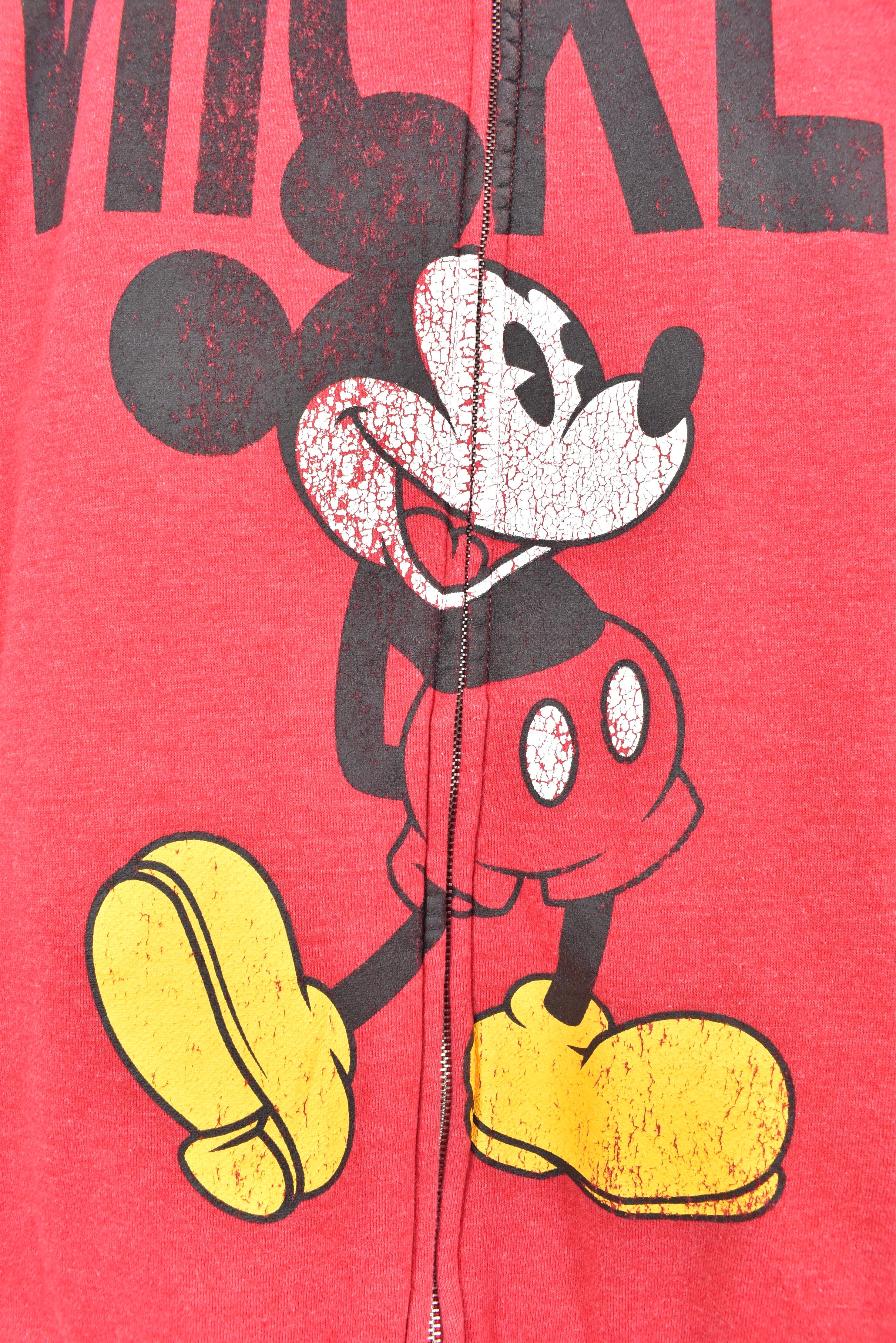 VINTAGE DISNEY MICKEY MOUSE RED HOODIE | XL DISNEY / CARTOON