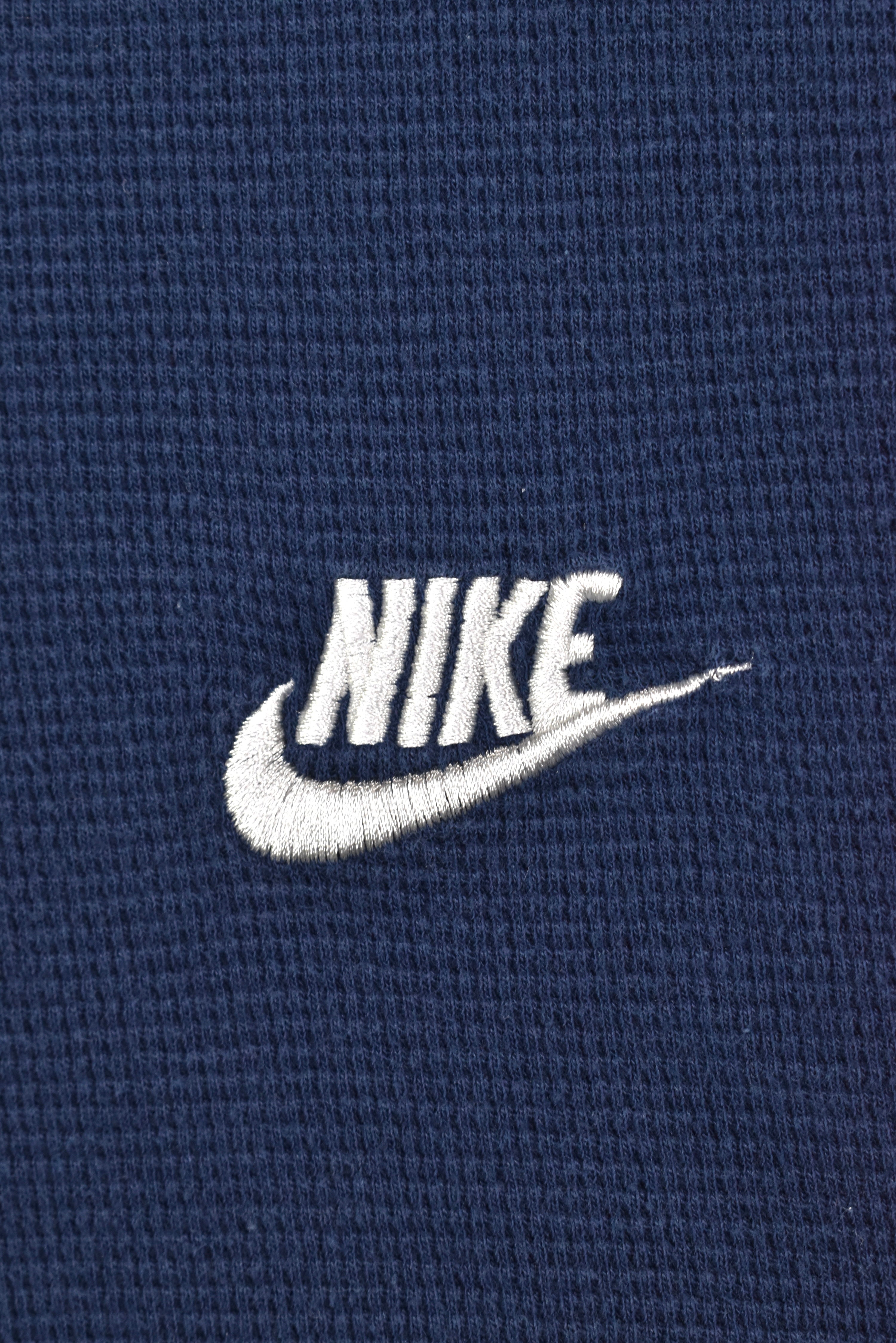 VINTAGE NIKE EMBROIDERED NAVY SWEATSHIRT | LARGE NIKE