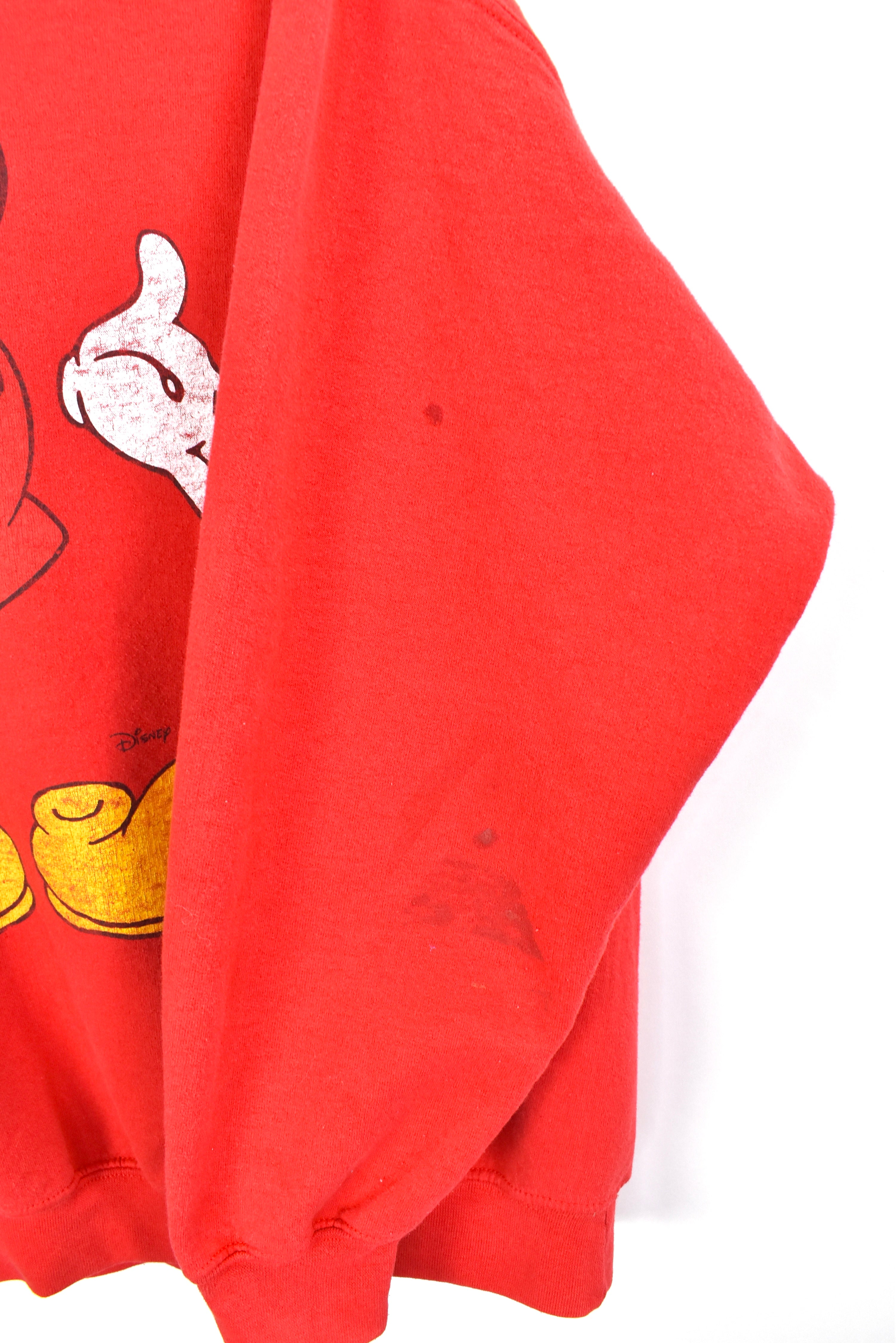 Vintage Disney sweatshirt, Mickey Mouse graphic crewneck - XL, red DISNEY / CARTOON