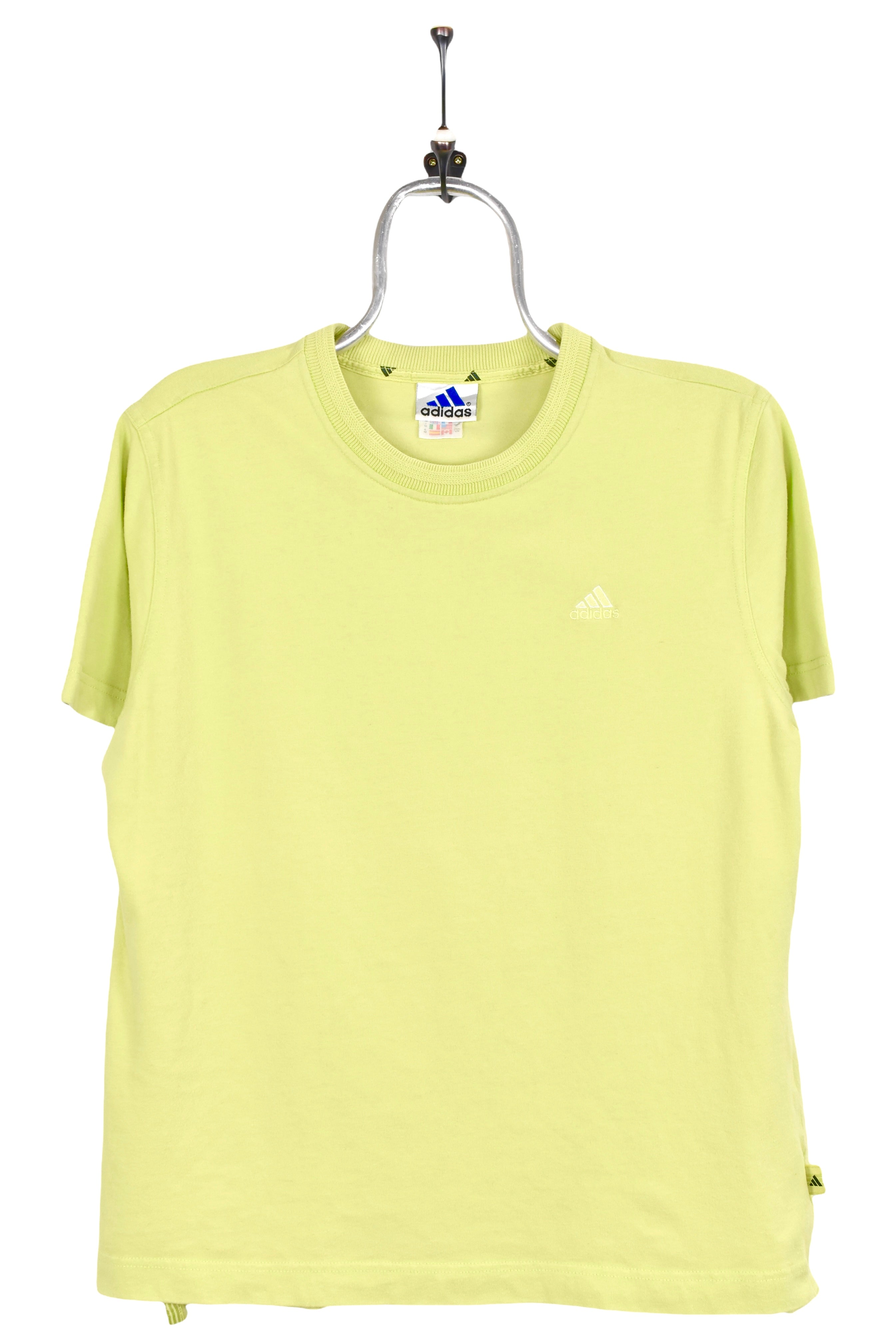 Women's vintage Adidas shirt, green embroidered tee - AU L ADIDAS