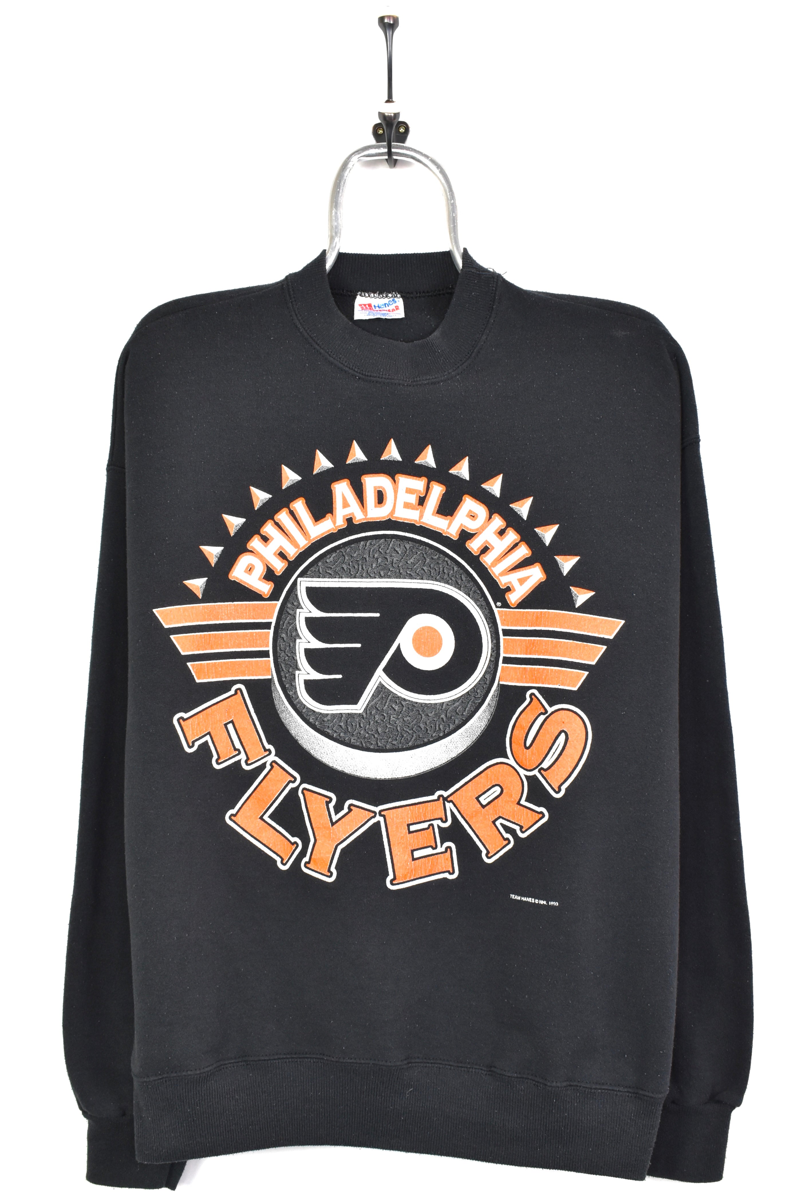 Vintage Philadelphia Flyers sweatshirt, NHL 1993 black graphic crewneck - AU L PRO SPORT