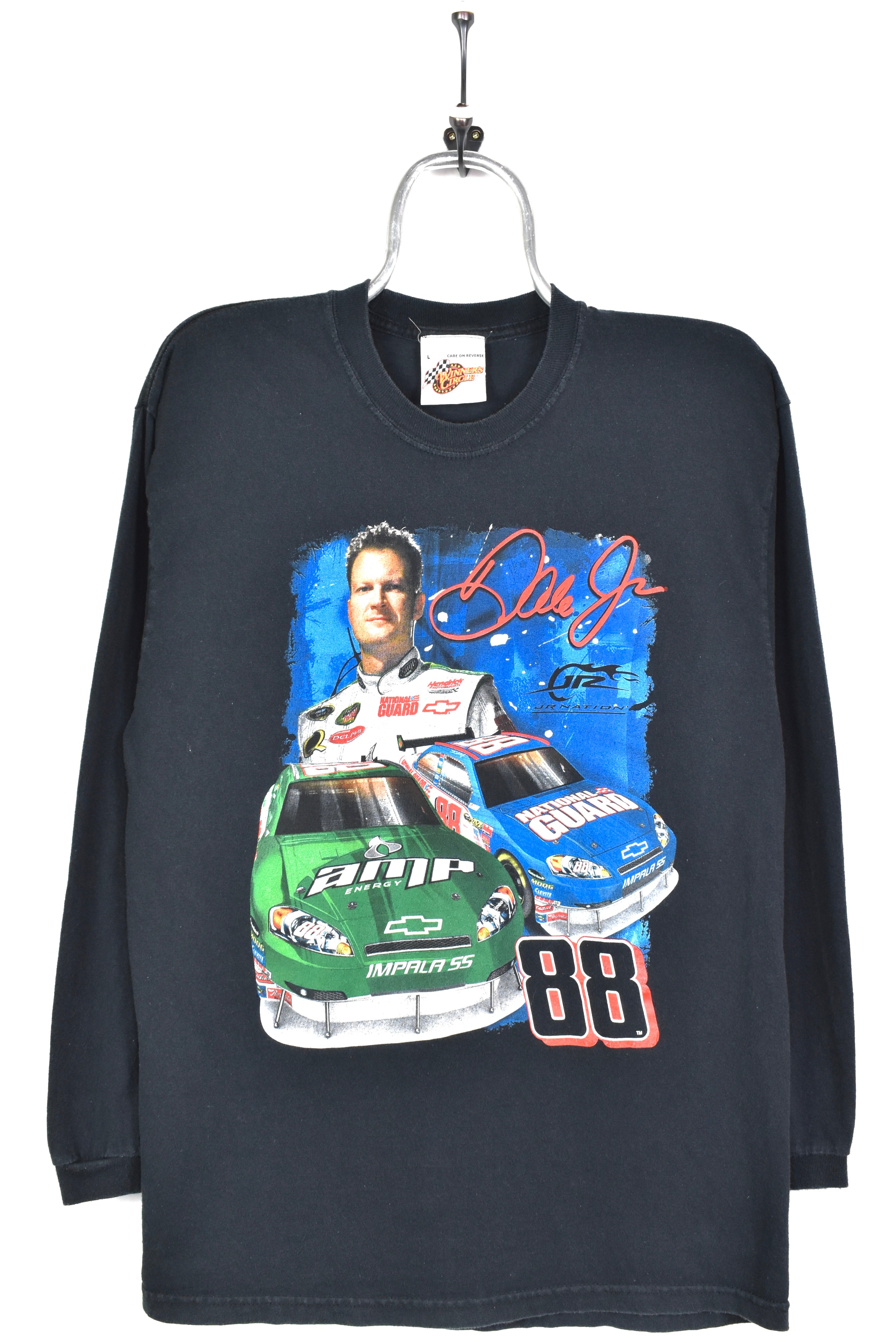 MODERN NASCAR BLACK LONG SLEEVE T-SHIRT | MEDIUM NASCAR / RACING