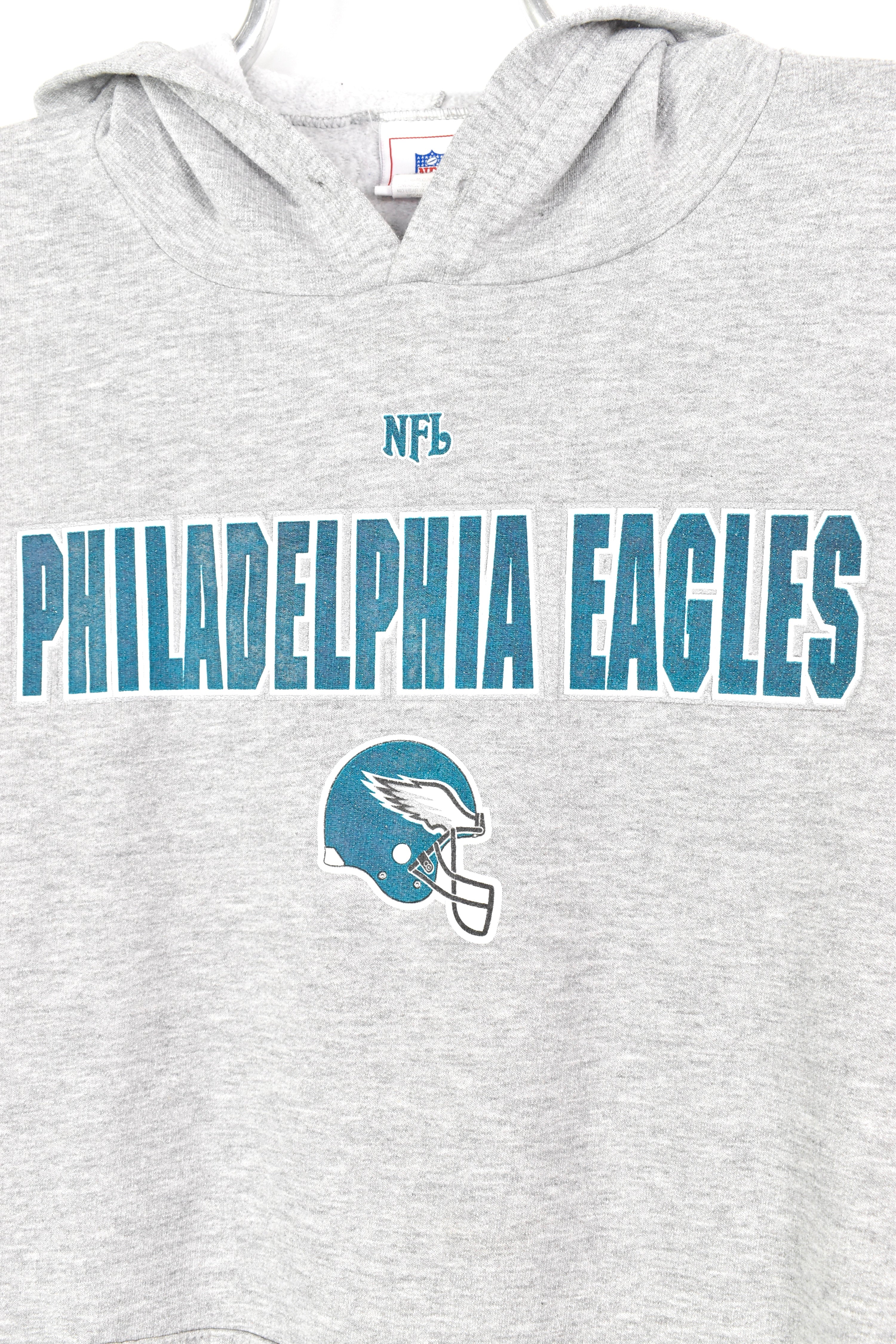 VINTAGE NFL PHILADELPHIA EAGLES GREY HOODIE | XL PRO SPORT