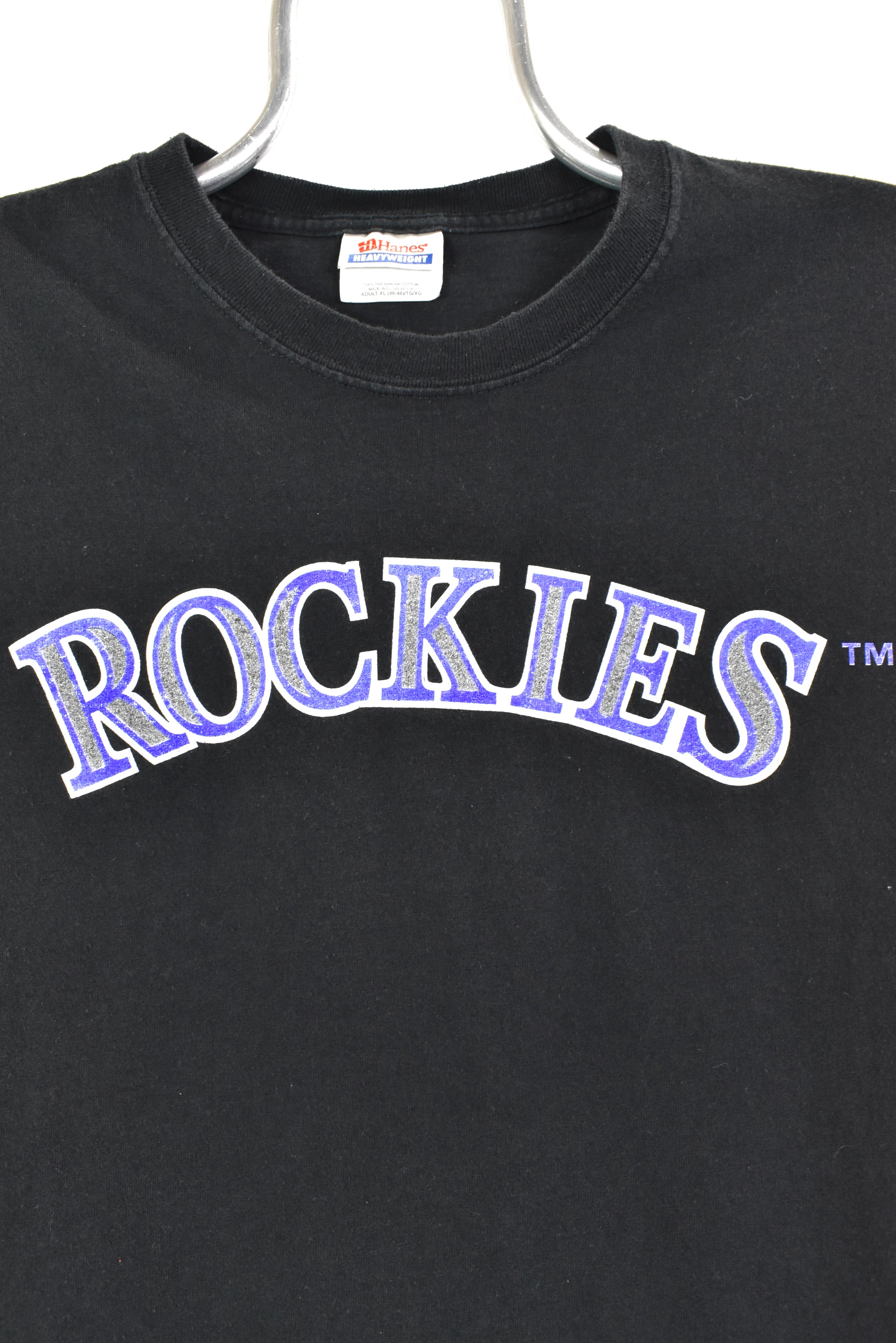 Vintage Colorado Rockies shirt, MLB graphic tee - large, black PRO SPORT