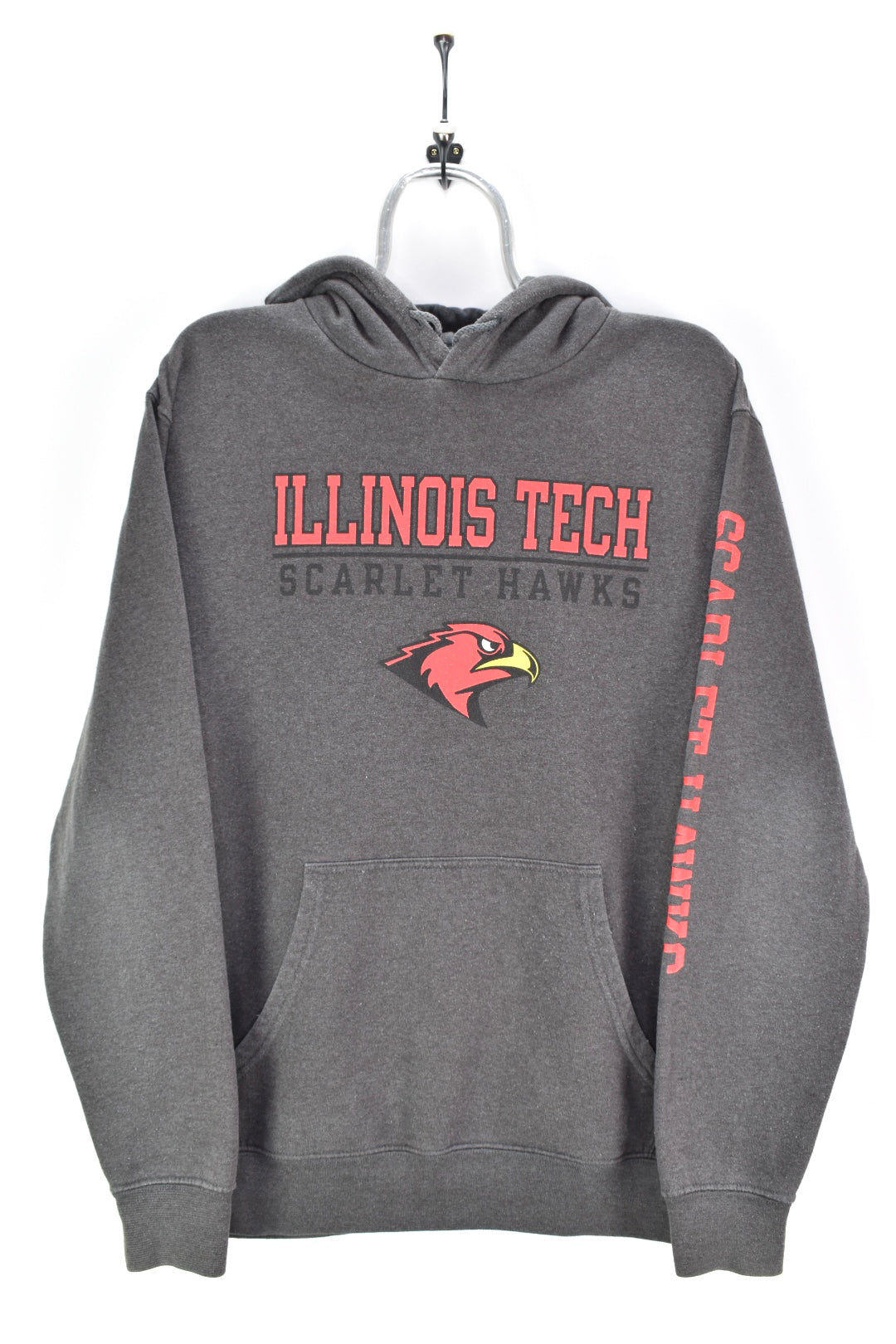VINTAGE ILLINOIS TECH UNIVERSITY GREY HOODIE | MEDIUM COLLEGE