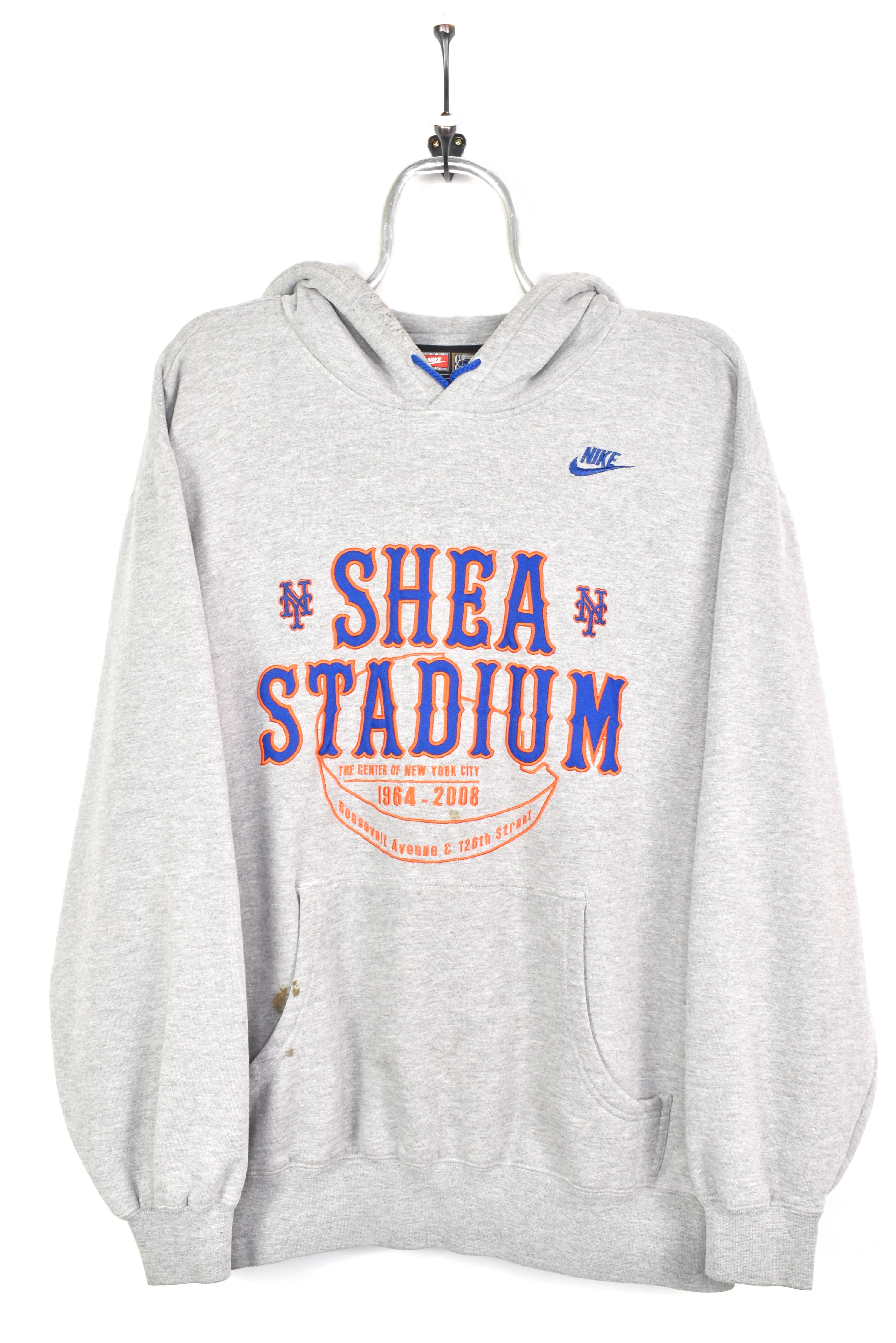 MODERN NIKE MLB NEW YORK YANKEES EMBROIDERED GREY HOODIE | XL PRO SPORT