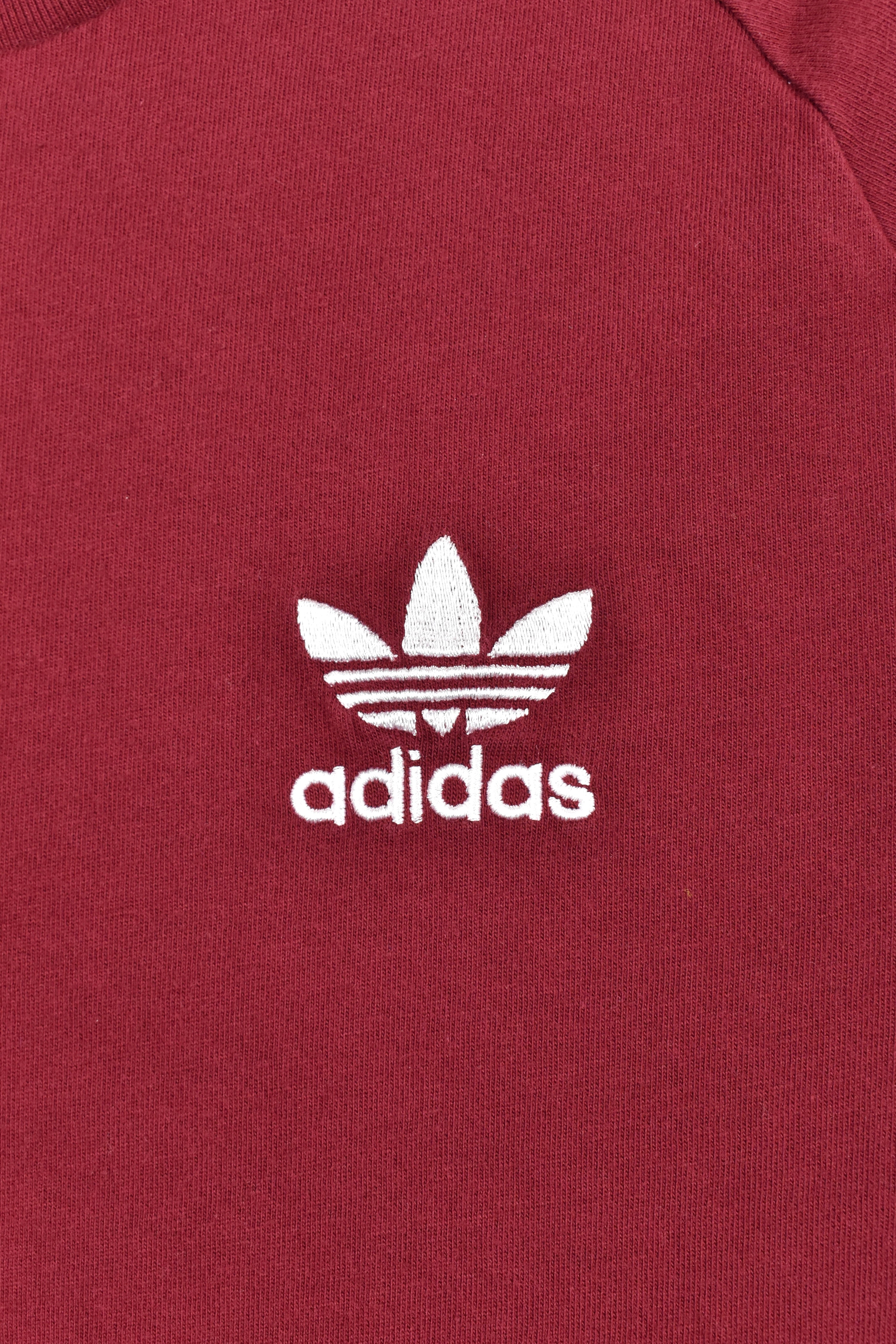 Vintage Adidas shirt, burgundy embroidered tee - AU S ADIDAS