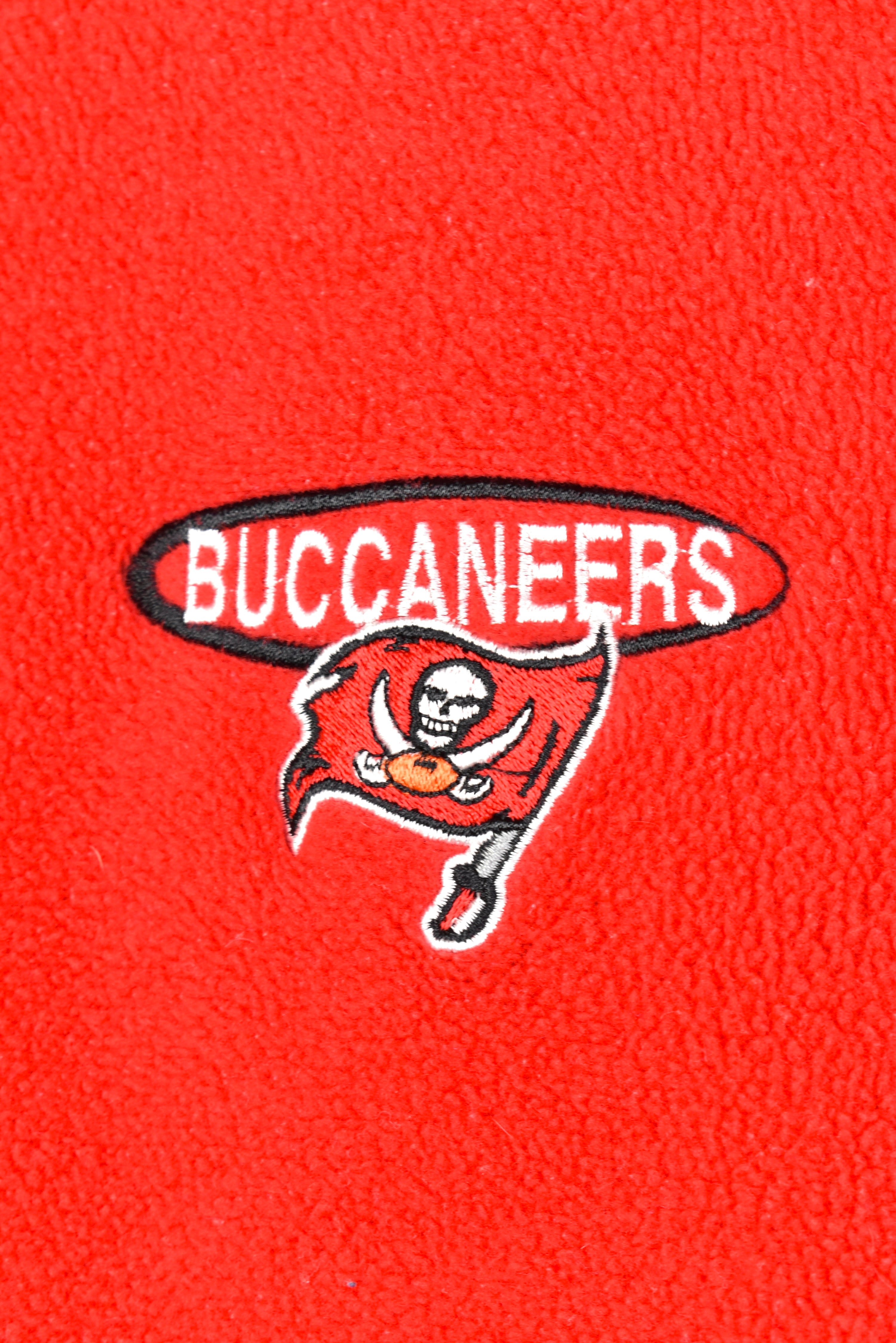Vintage Tampa Bay Buccaneers fleece, NFL red embroidered 1/4 zip sweatshirt - AU XXL PRO SPORT