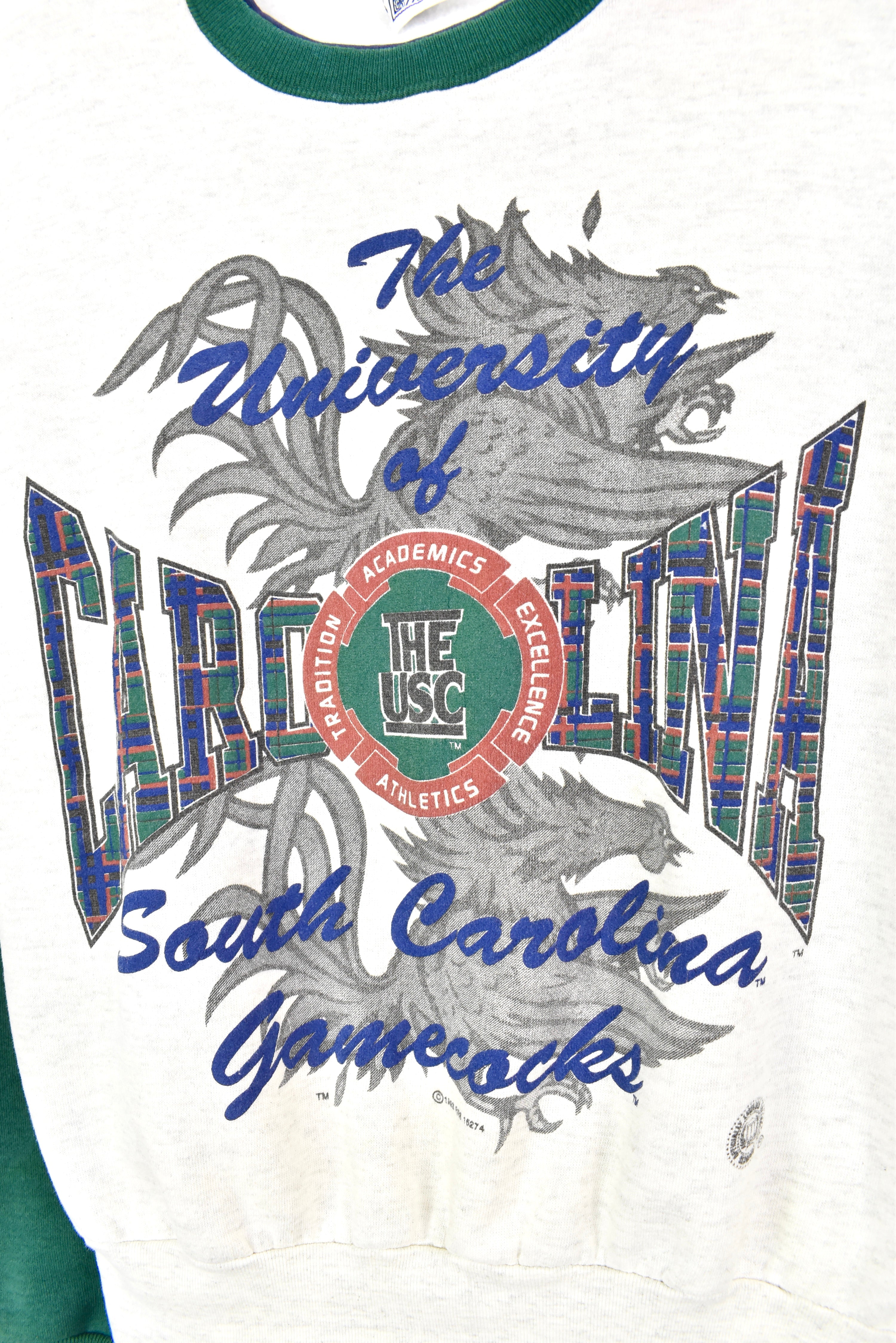 VINTAGE 1993 SOUTH CAROLINA UNIVERSITY GREY SWEATSHIRT | LARGE COLLEGE