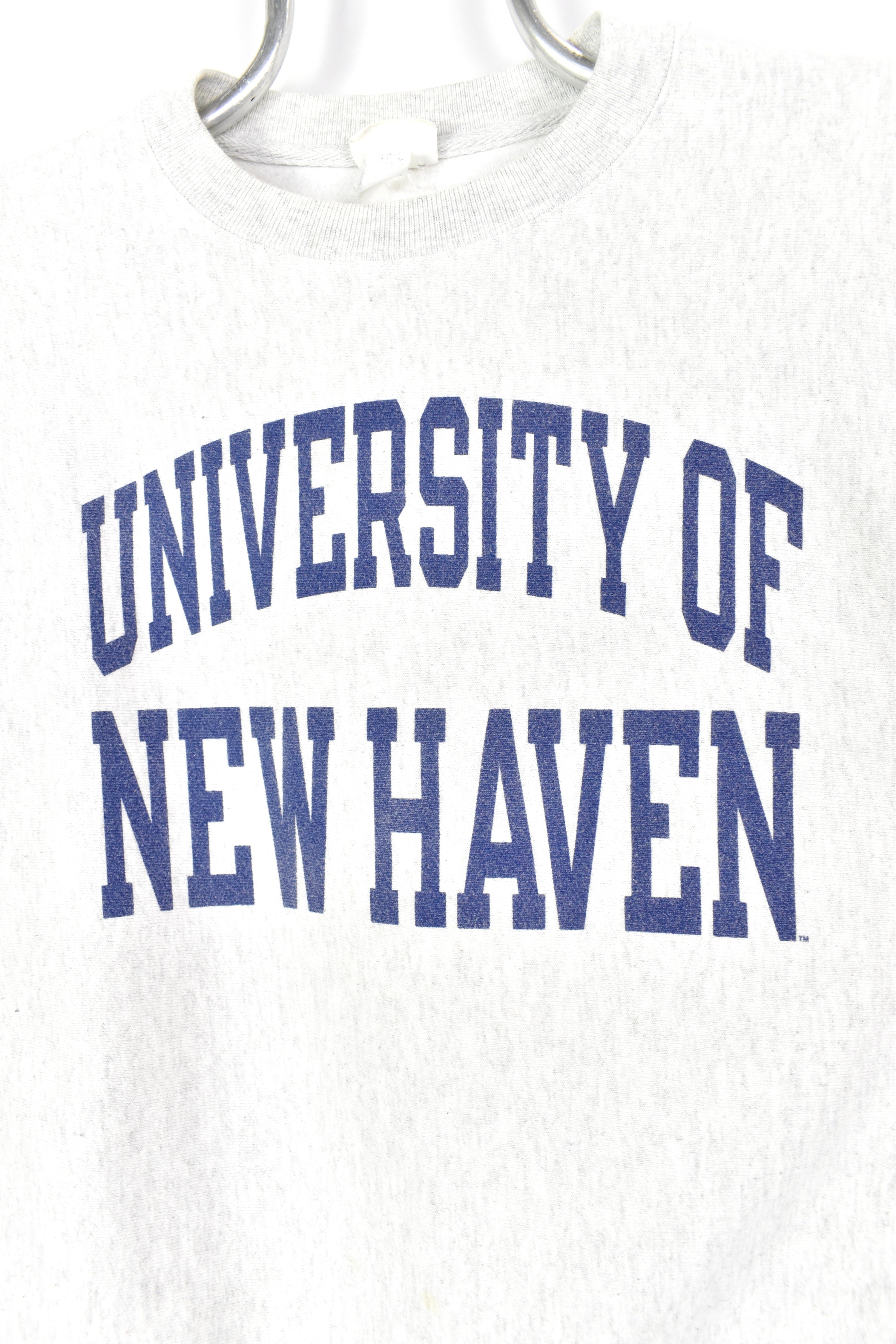 VINTAGE NEW HAVEN UNIVERSITY GREY SWEATSHIRT | SMALL COLLEGE