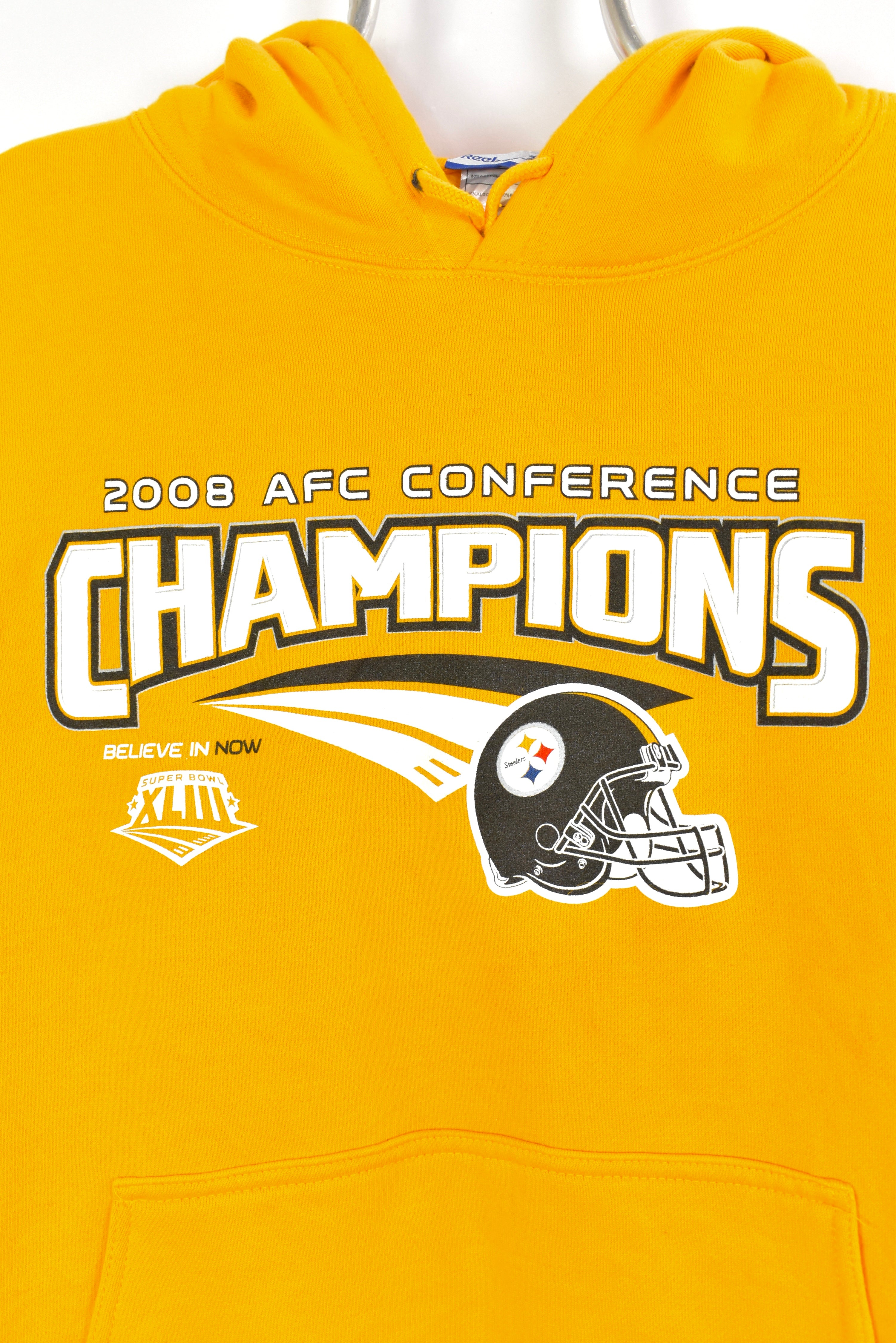 Vintage NFL Pittsburgh Steelers Super Bowl yellow hoodie | Large PRO SPORT