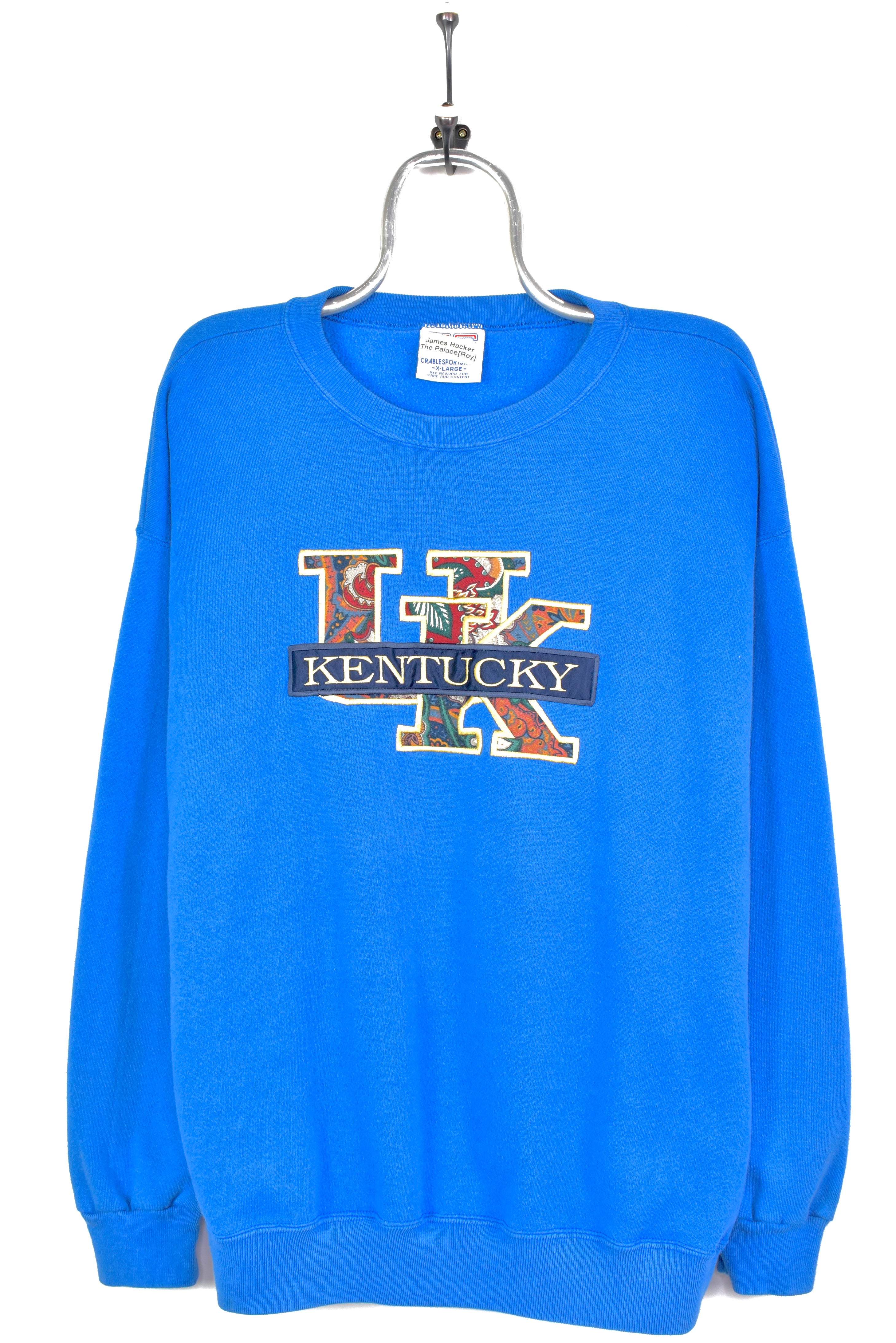 VINTAGE KENTUCKY UNIVERSITY EMBROIDERED BLUE SWEATSHIRT | XL COLLEGE