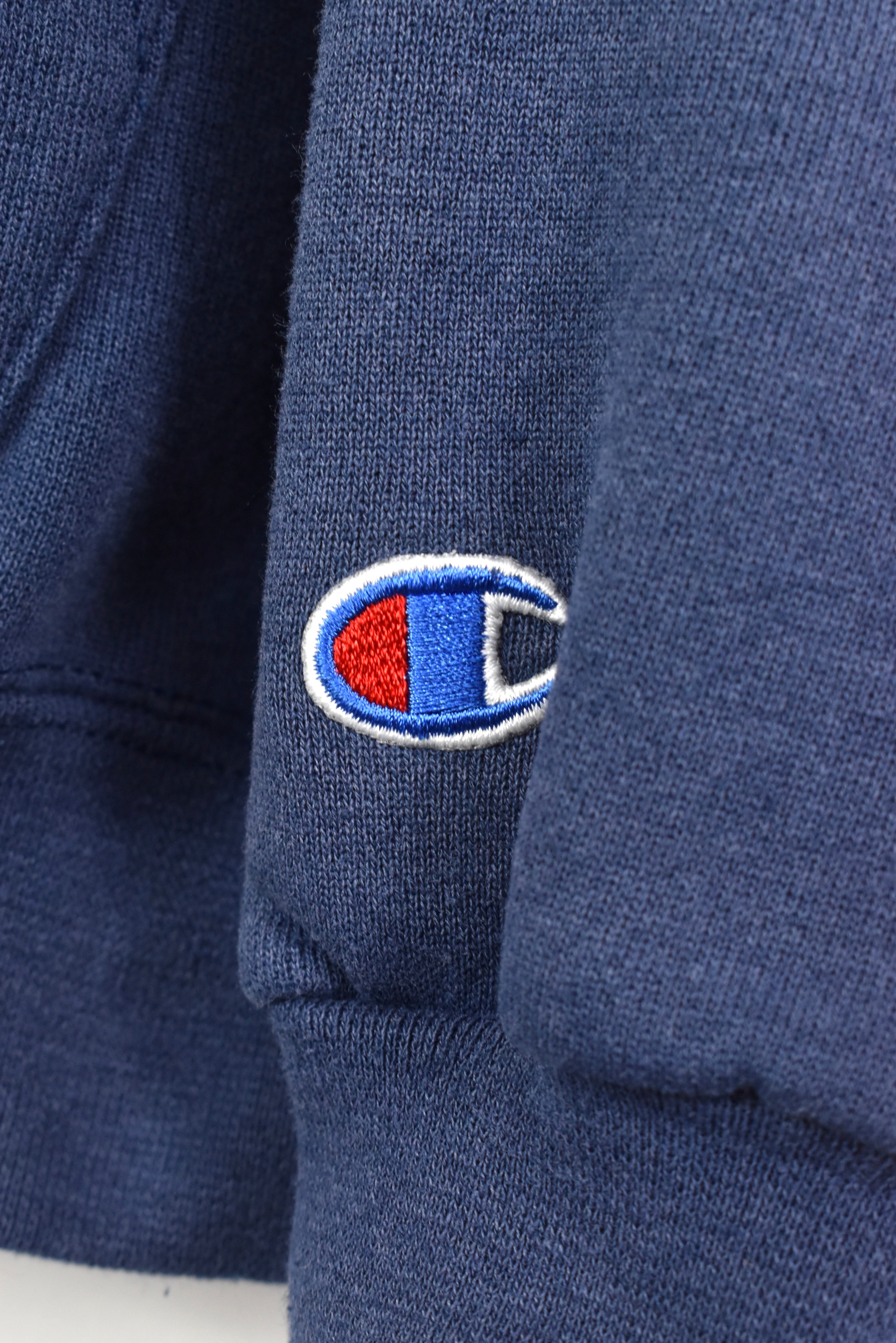 VINTAGE CHAMPION NAVY HOODIE | LARGE CHAMPION