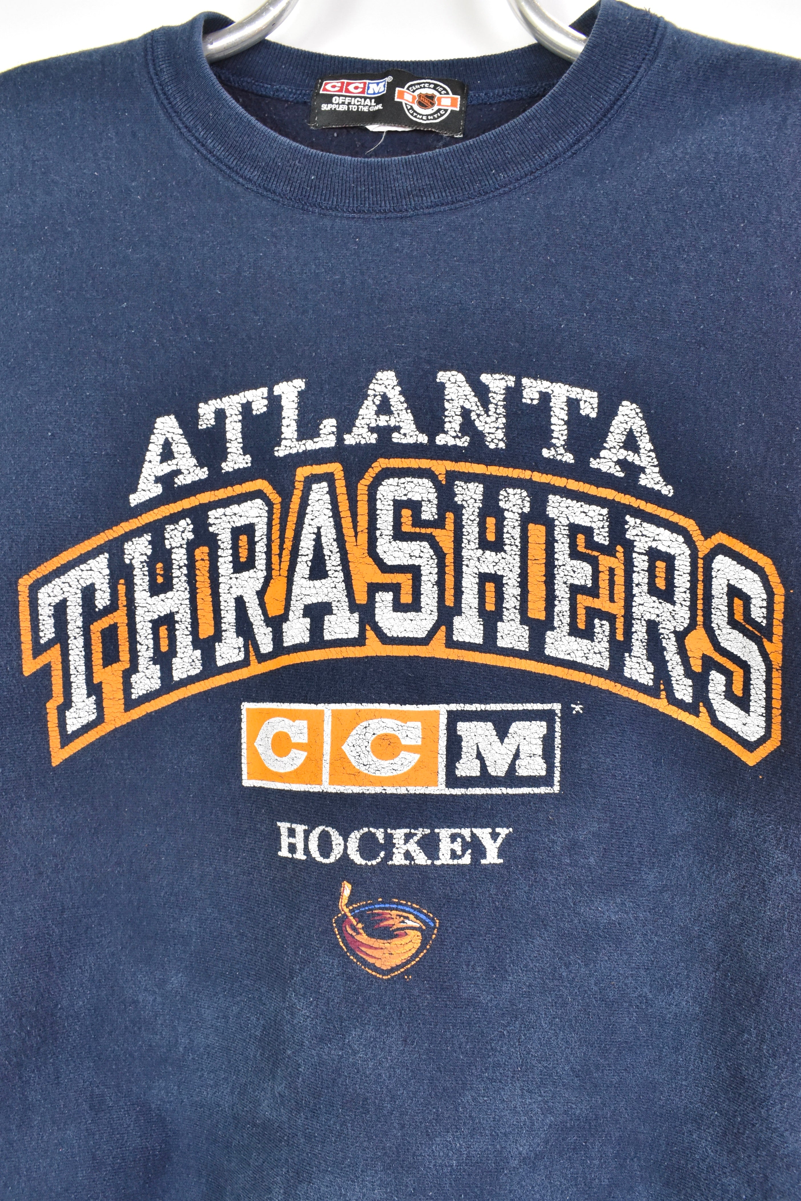 Vintage NHL Atlanta Thrashers navy sweatshirt | Large PRO SPORT