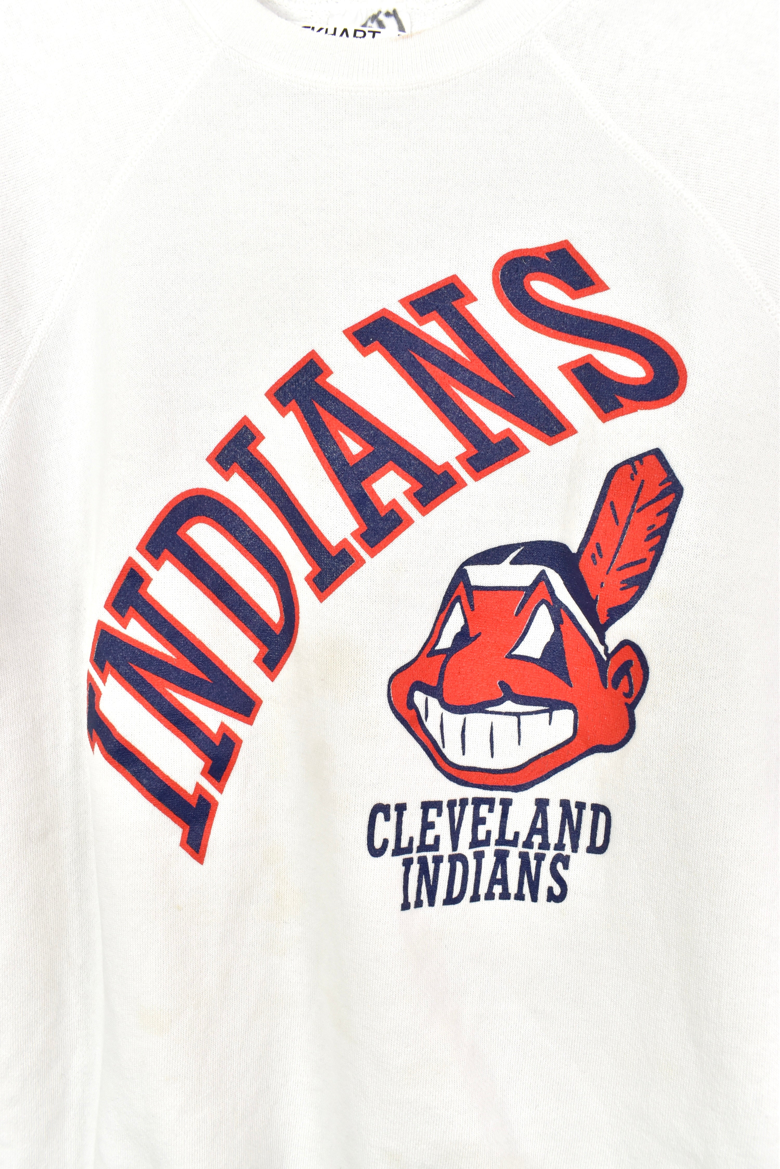 VINTAGE MLB CLEVELAND INDIANS WHITE SWEATSHIRT | XXL PRO SPORT