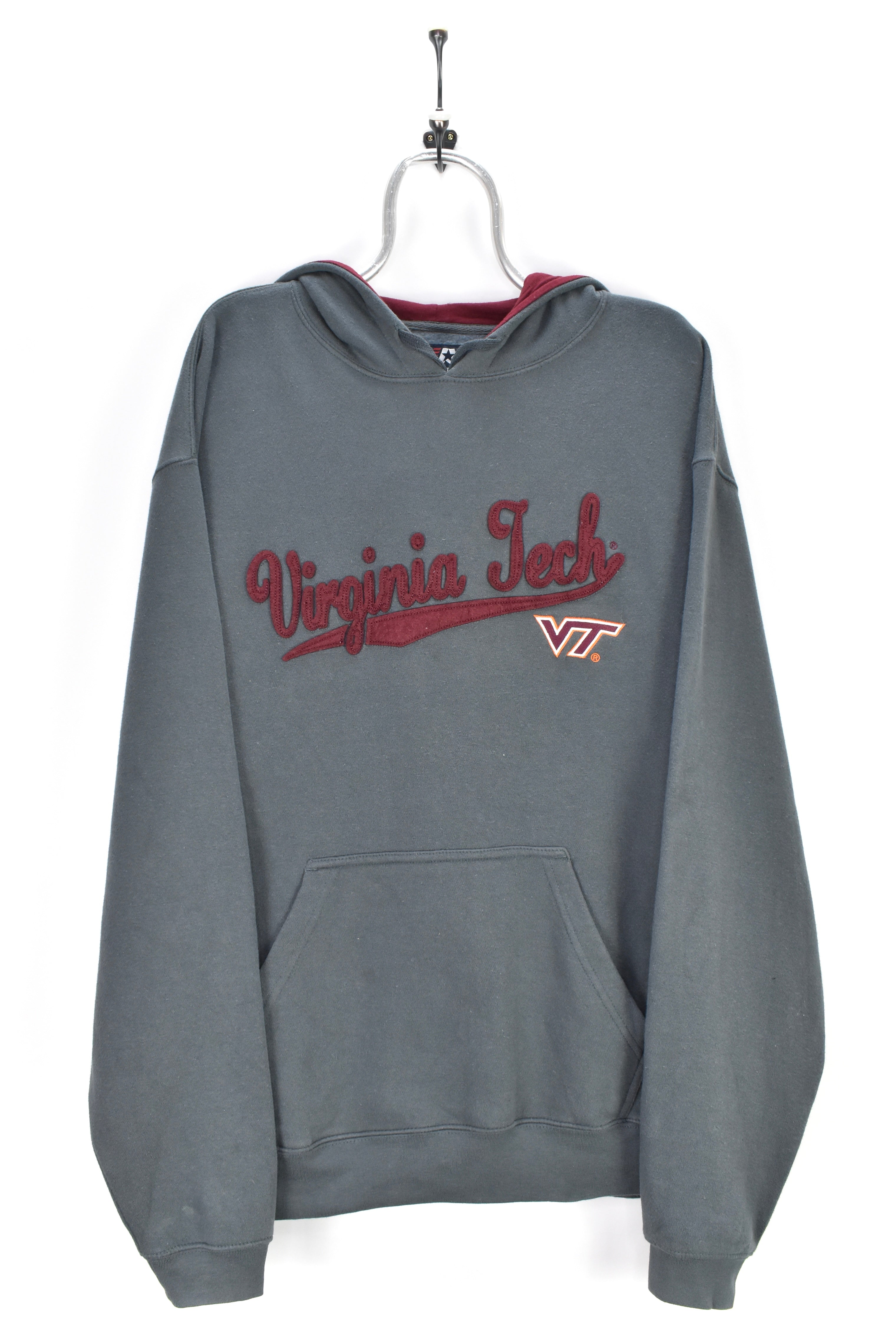 VINTAGE VIRGINIA TECH UNIVERSITY GREY HOODIE | XL COLLEGE