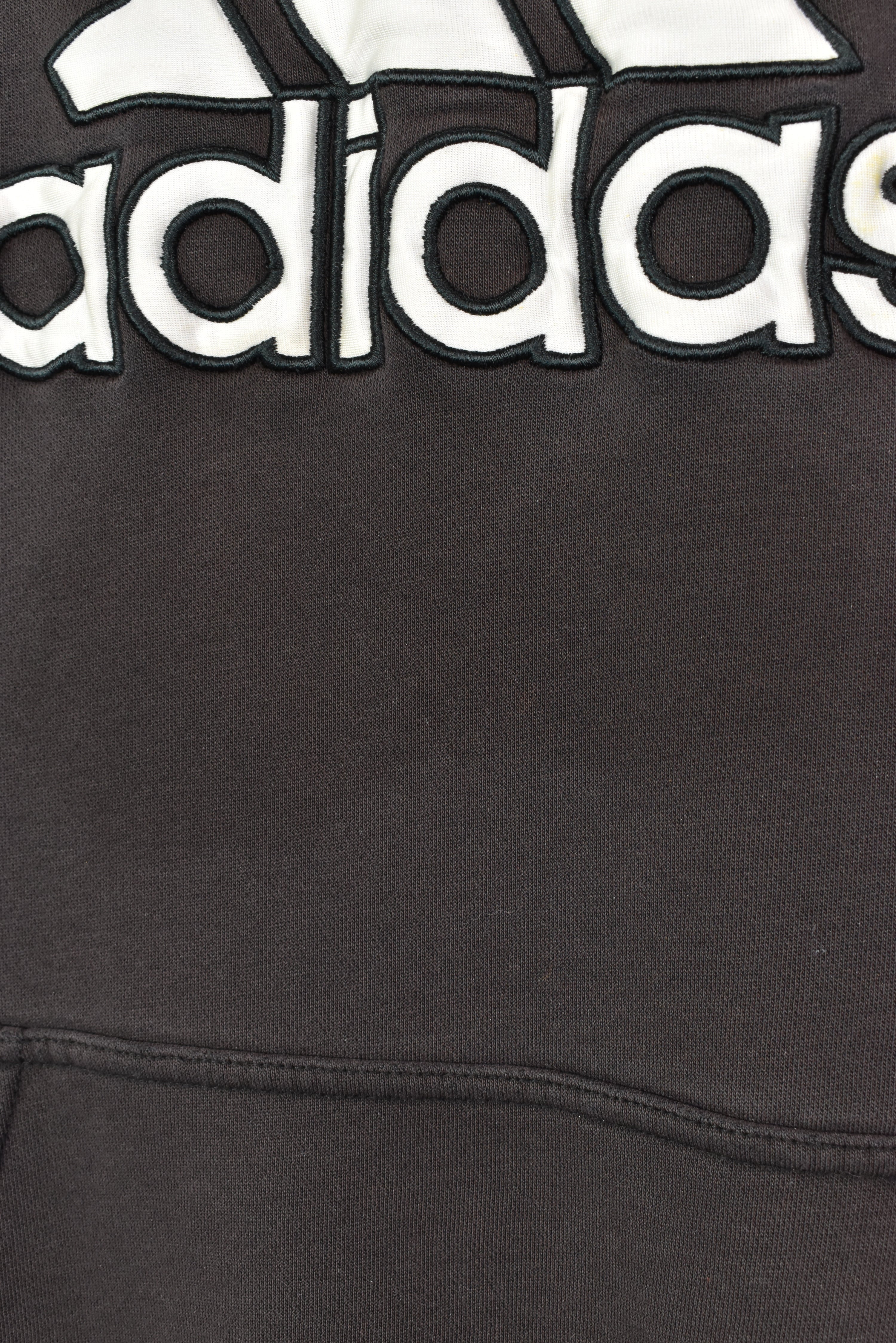 VINTAGE ADIDAS EMBROIDERED BROWN HOODIE | SMALL ADIDAS