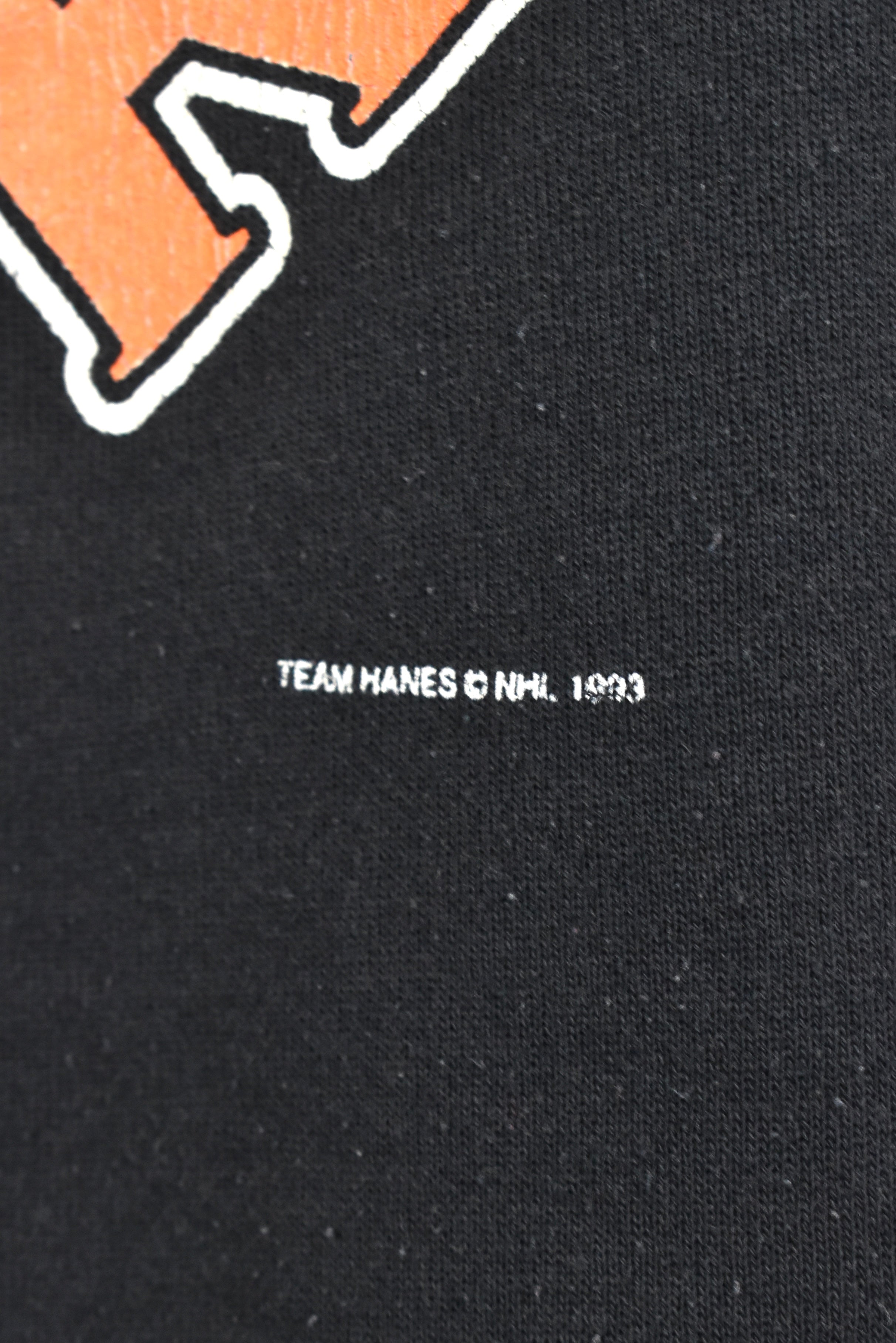 Vintage Philadelphia Flyers sweatshirt, NHL 1993 black graphic crewneck - AU L PRO SPORT