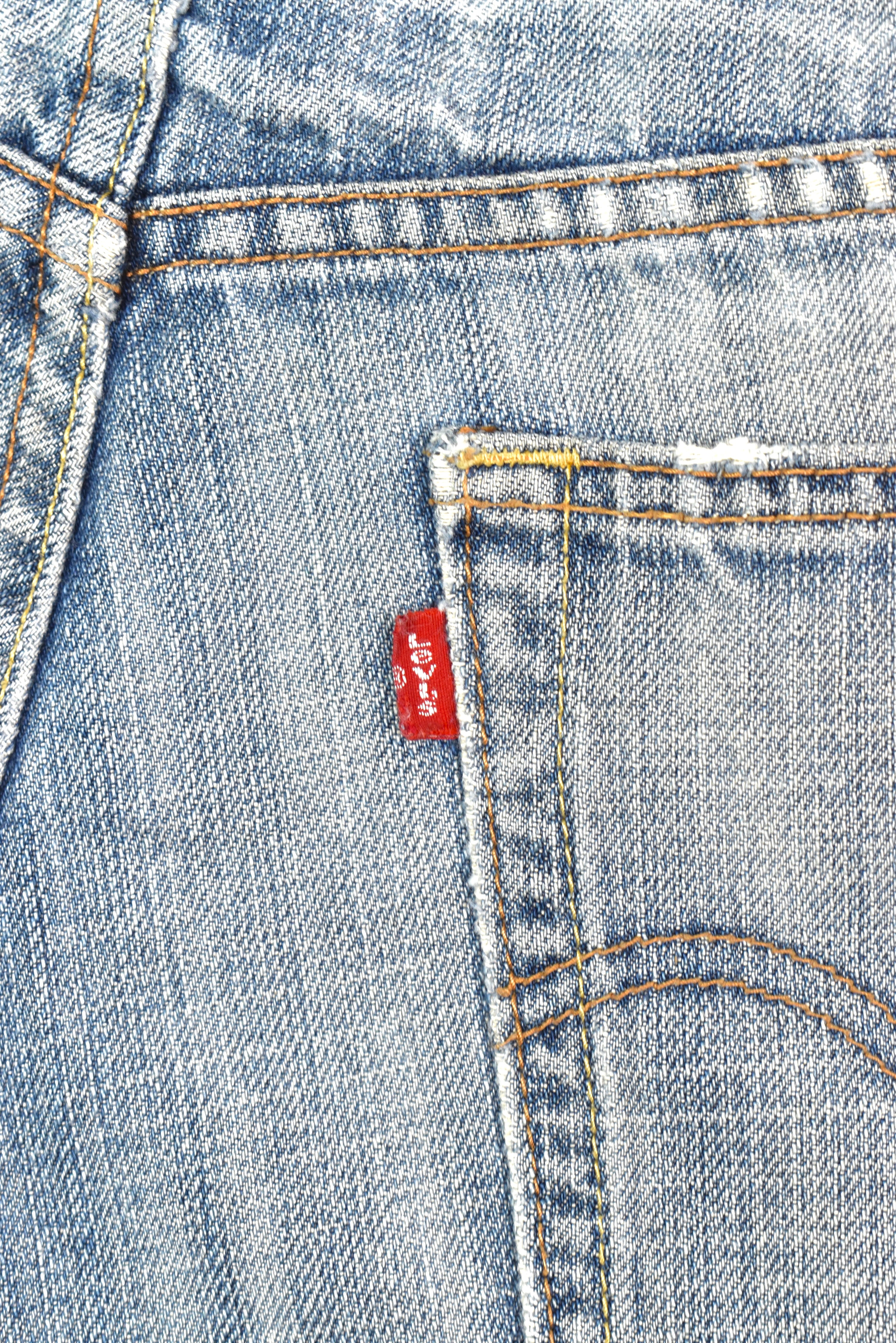 Women's vintage Levi's shorts, rework denim jeans - blue, W33" LEVIS