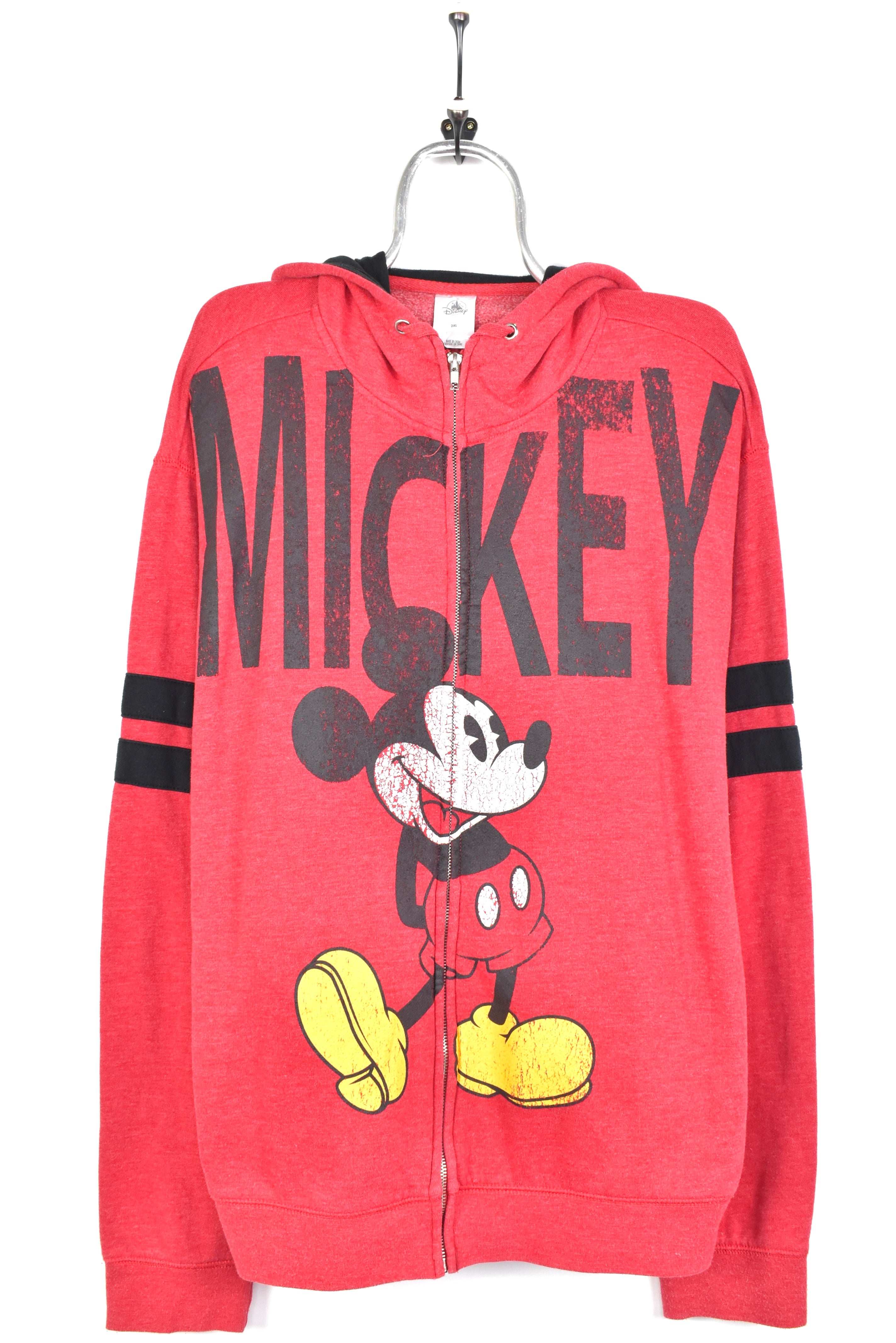 VINTAGE DISNEY MICKEY MOUSE RED HOODIE | XL DISNEY / CARTOON