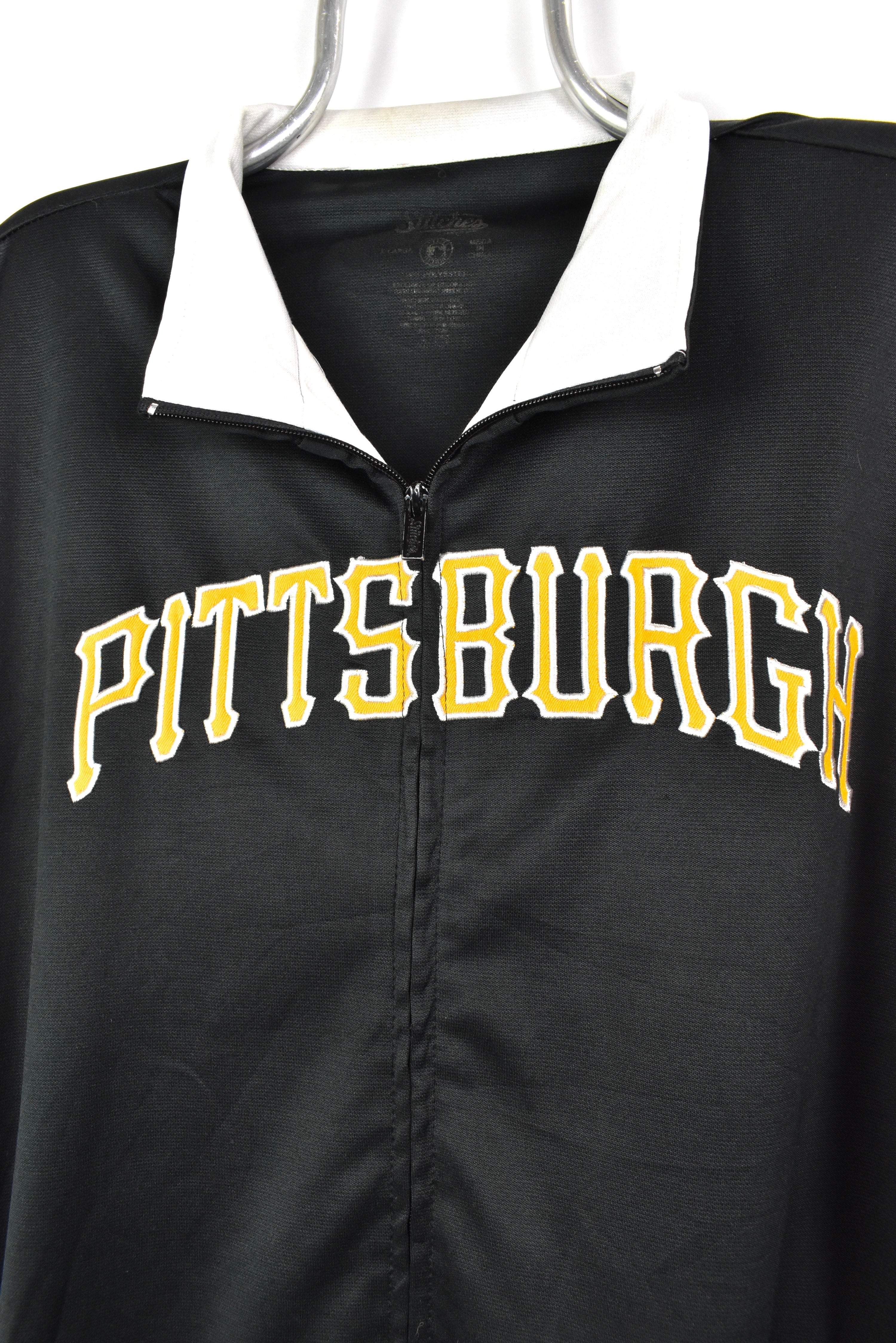 VINTAGE MLB PITTSBURGH PIRATES EMBROIDERED BLACK JACKET | XL PRO SPORT