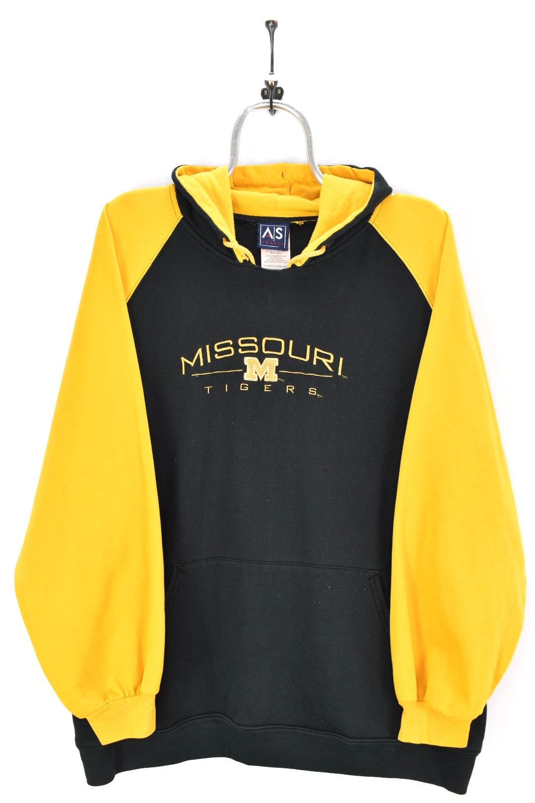 VINTAGE MISSOURI COLLEGE FOOTBALL EMBROIDERED BLACK HOODIE | XL COLLEGE