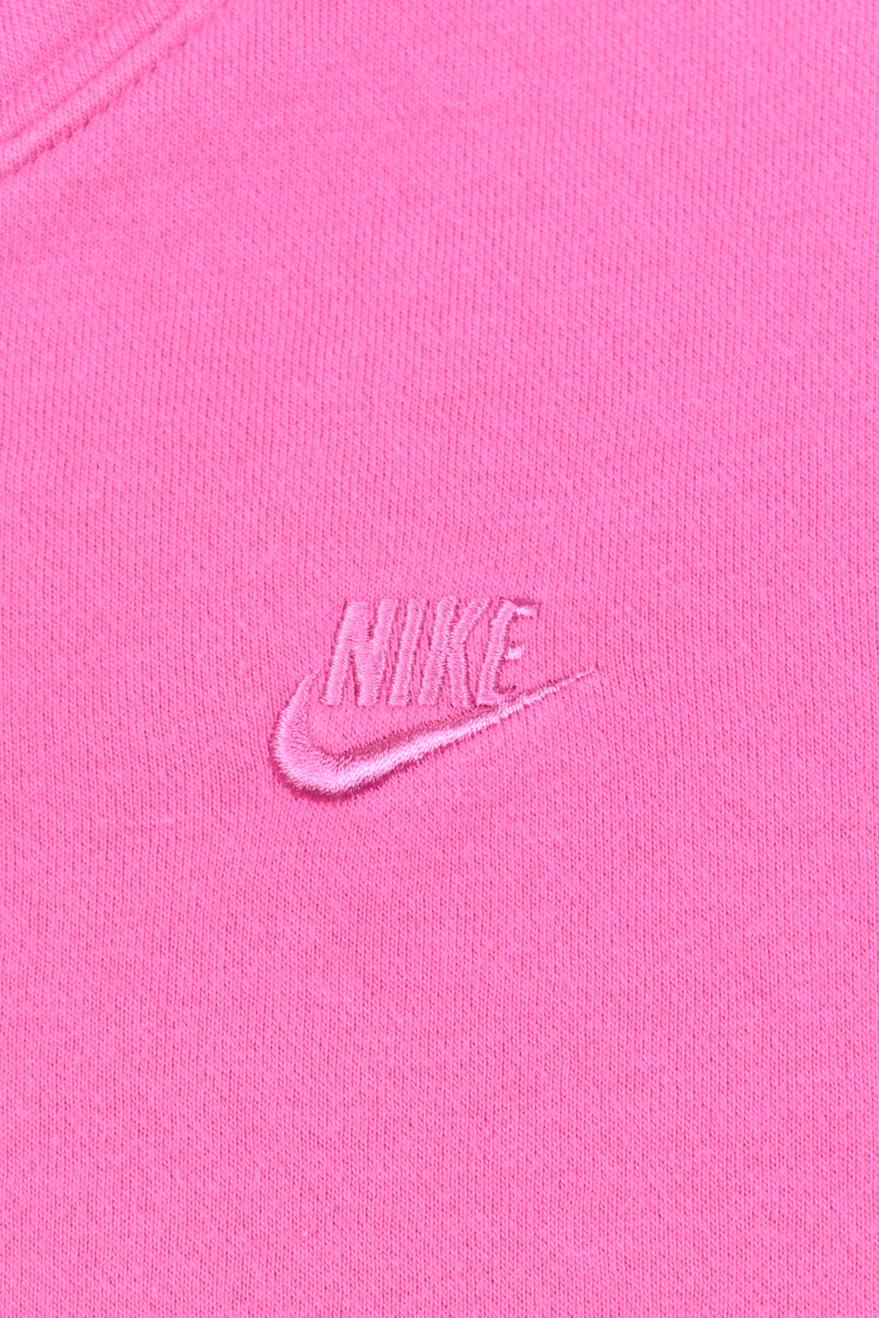 Vintage women's Nike hoodie, pullover embroidered sweatshirt - large, pink NIKE