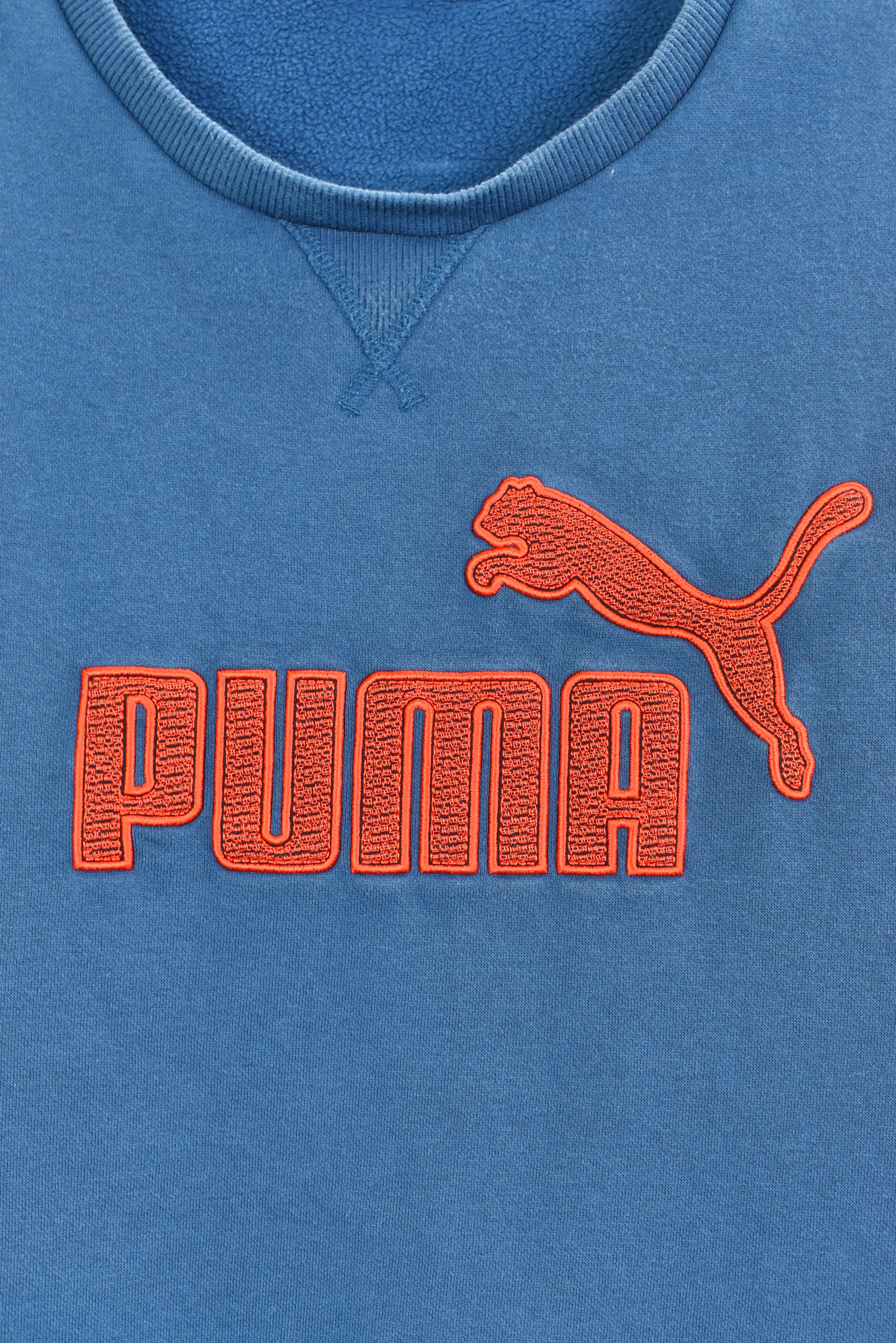 Vintage Puma embroidered navy sweatshirt | Large PUMA