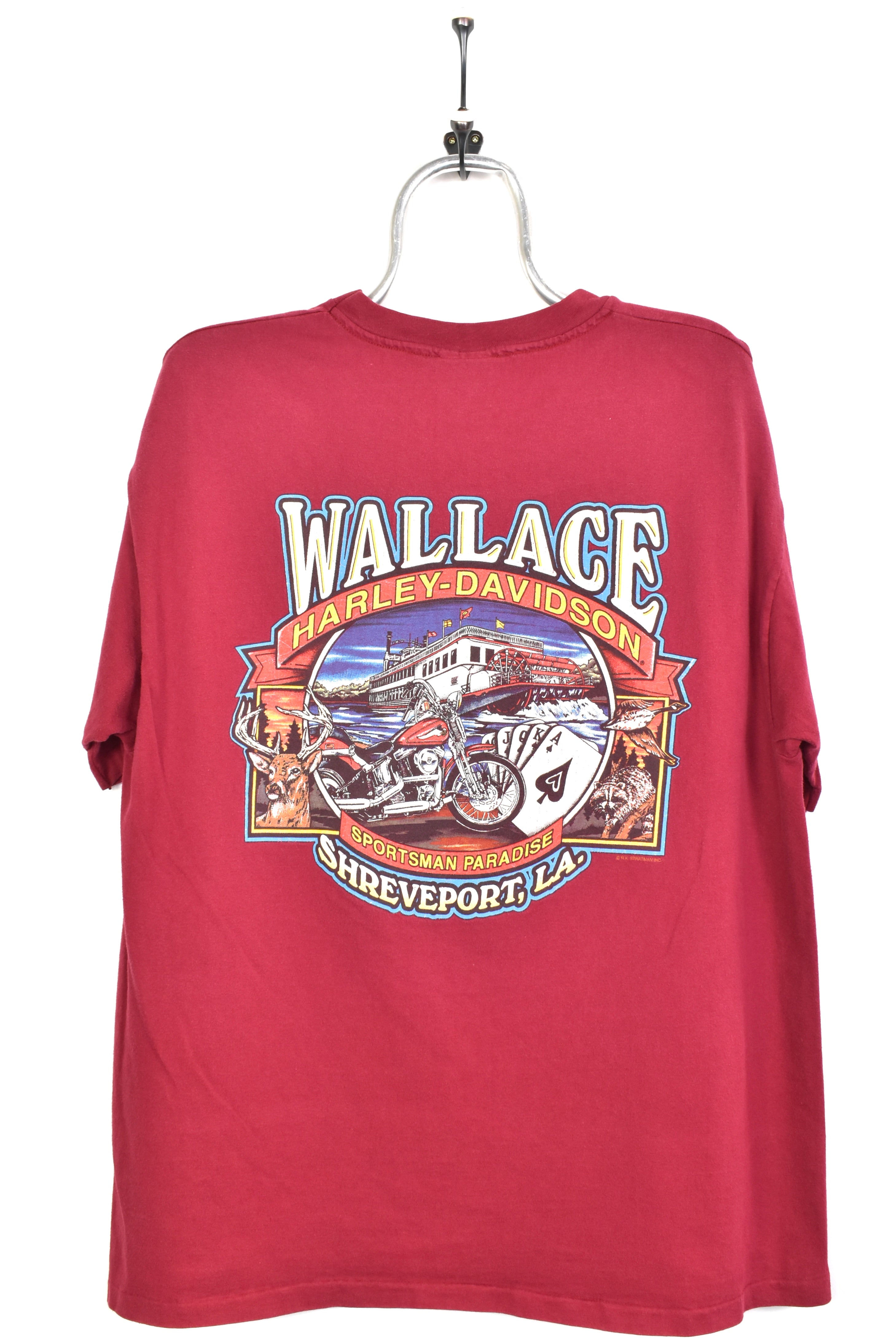 *RARE* Vintage 1996 Harley Davidson burgundy t-shirt | XL HARLEY DAVIDSON