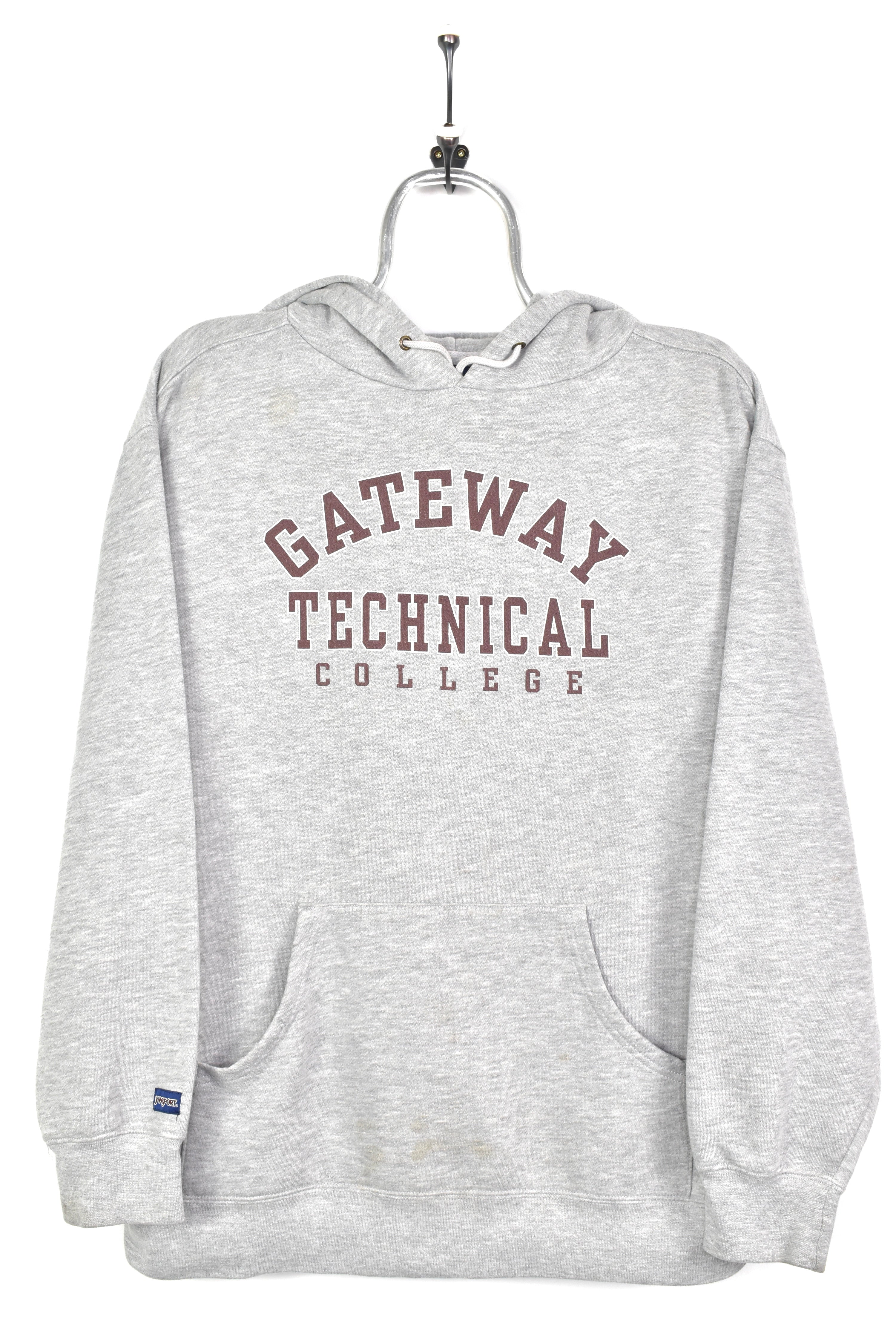 VINTAGE GATEWAY COLLEGE GREY HOODIE | XL COLLEGE