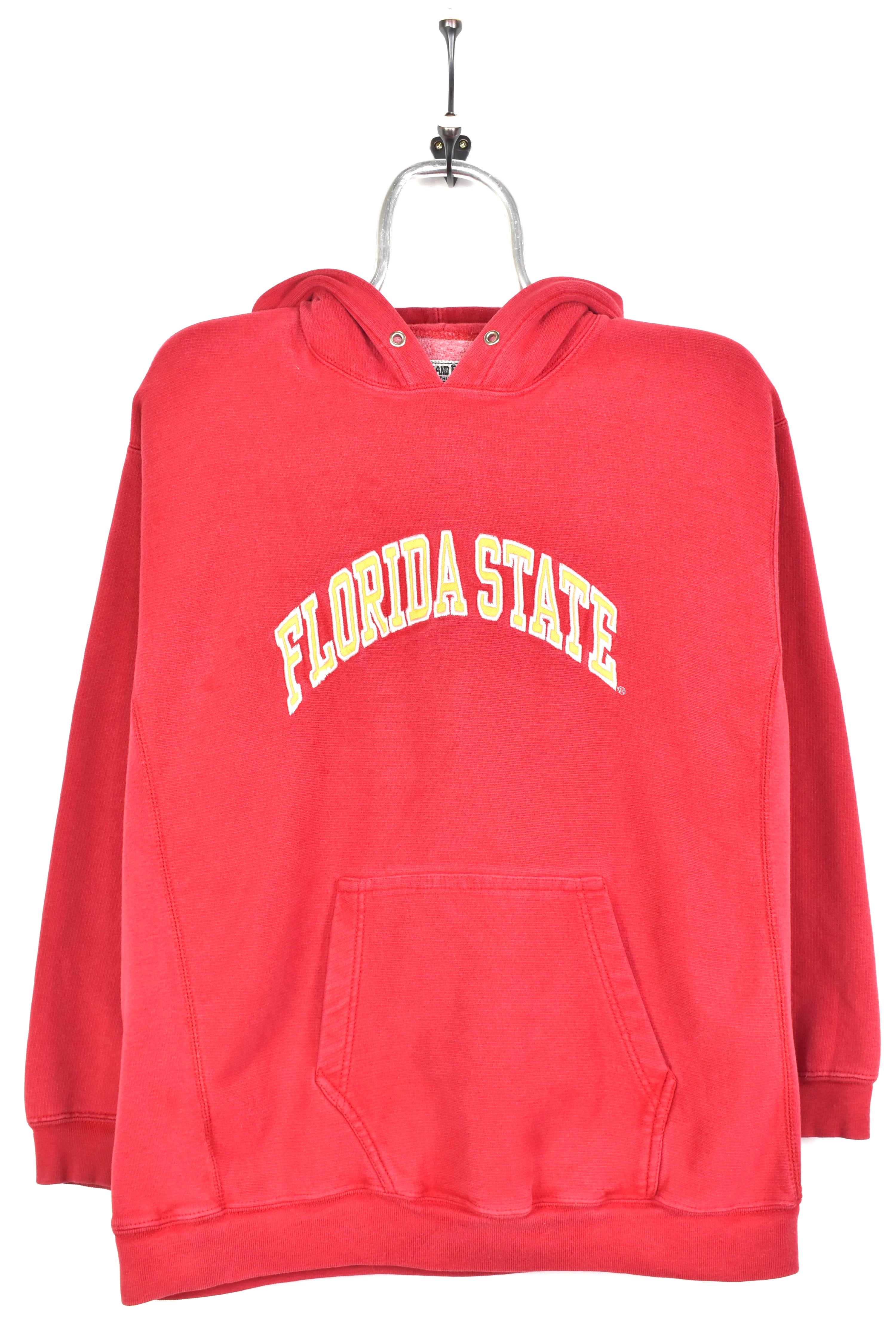 VINTAGE FLORIDA STATE UNIVERSITY EMBROIDERED RED HOODIE | MEDIUM COLLEGE