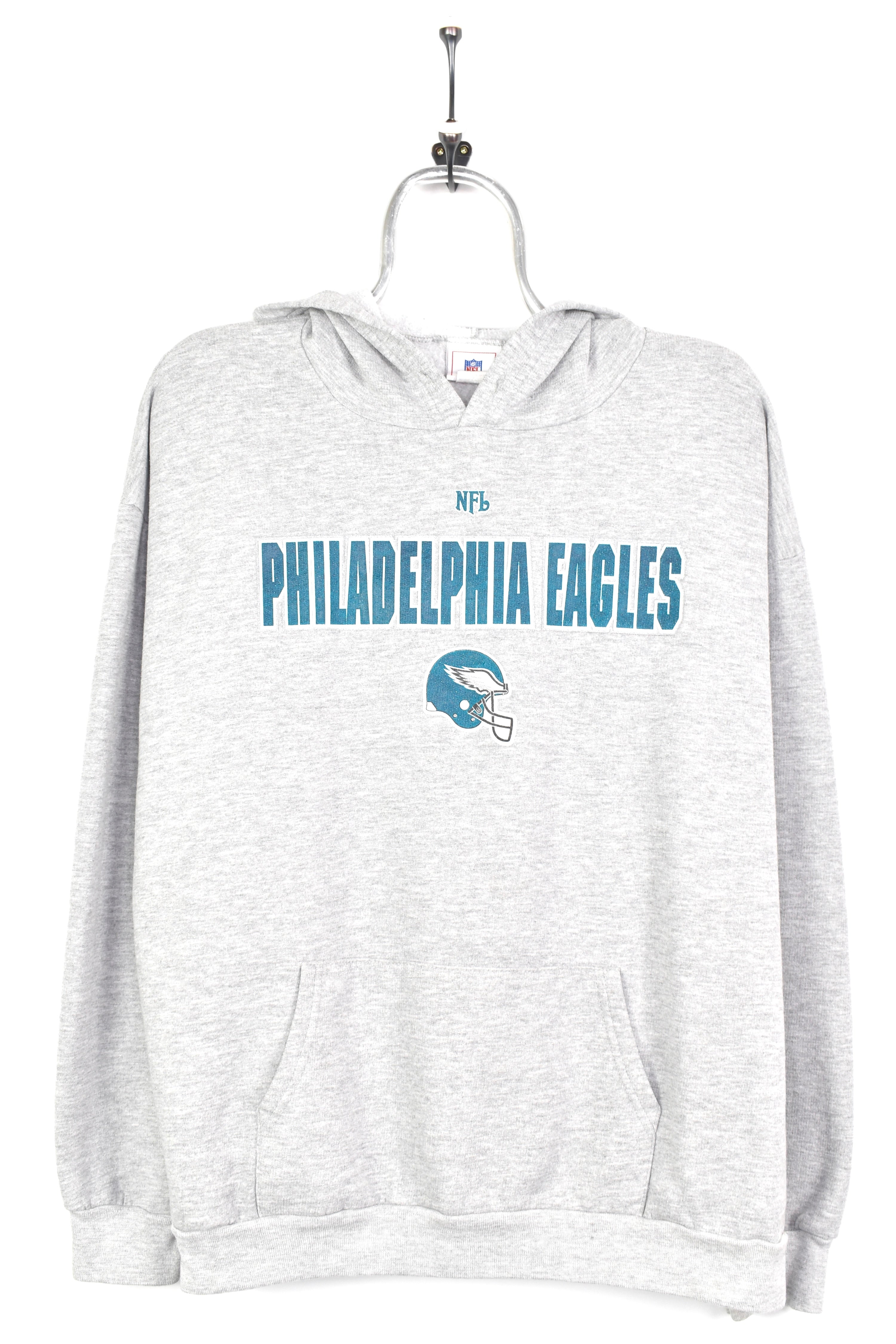 VINTAGE NFL PHILADELPHIA EAGLES GREY HOODIE | XL PRO SPORT
