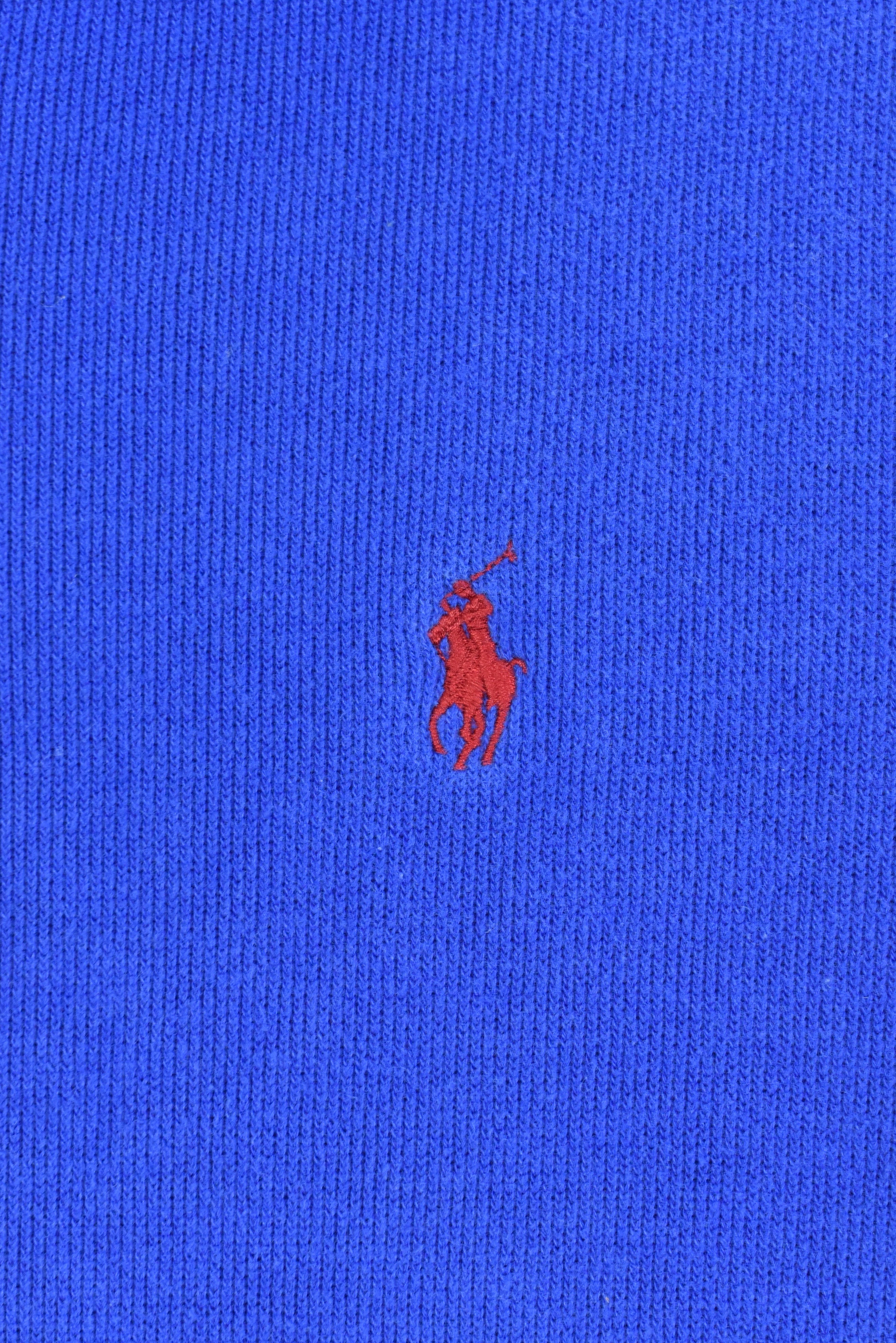 Vintage Ralph Lauren embroidered 1/4 zip blue sweatshirt | Small RALPH LAUREN