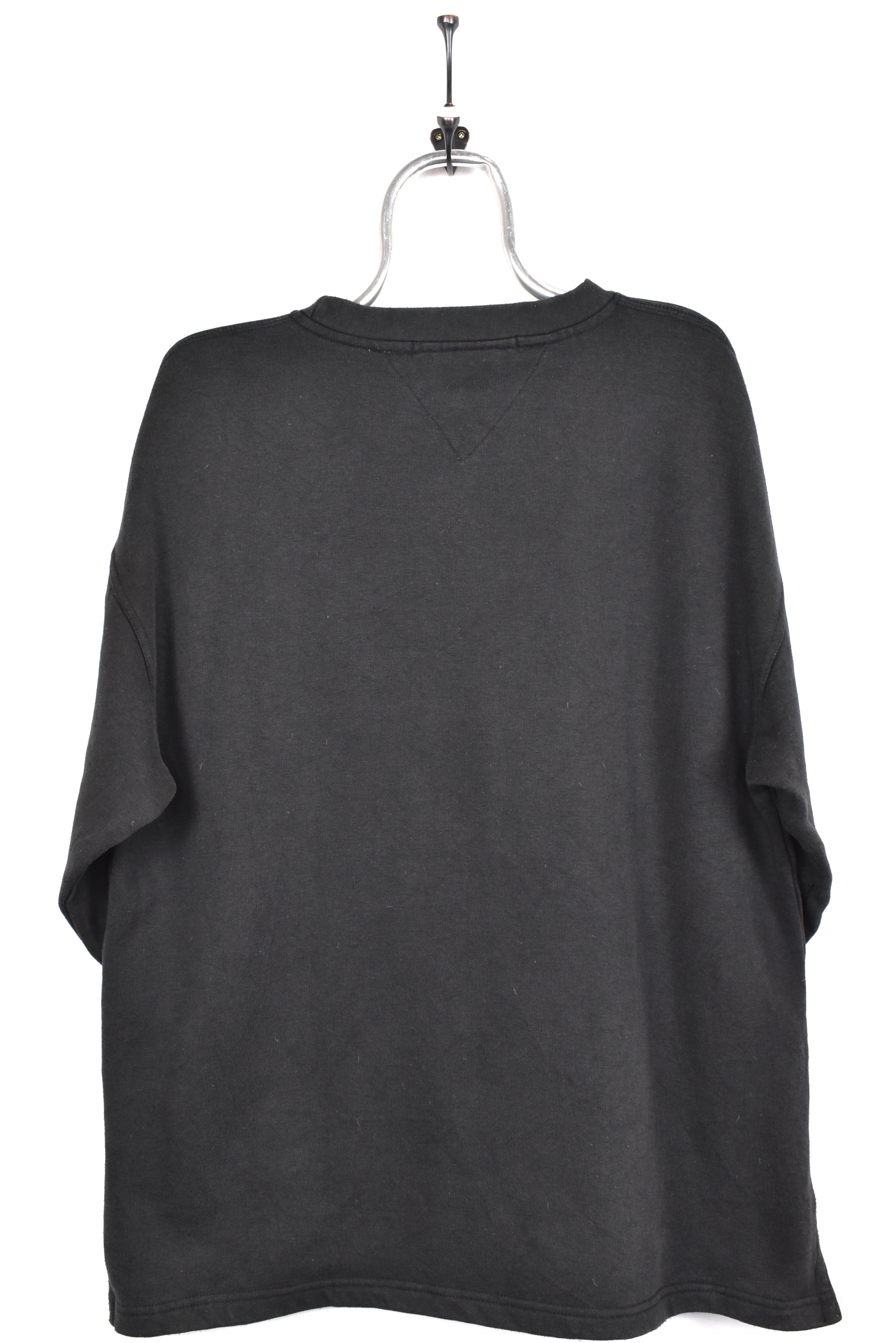 Vintage Tommy Hilfiger sweatshirt, black embroidered crewneck - AU XL TOMMY HILFIGER