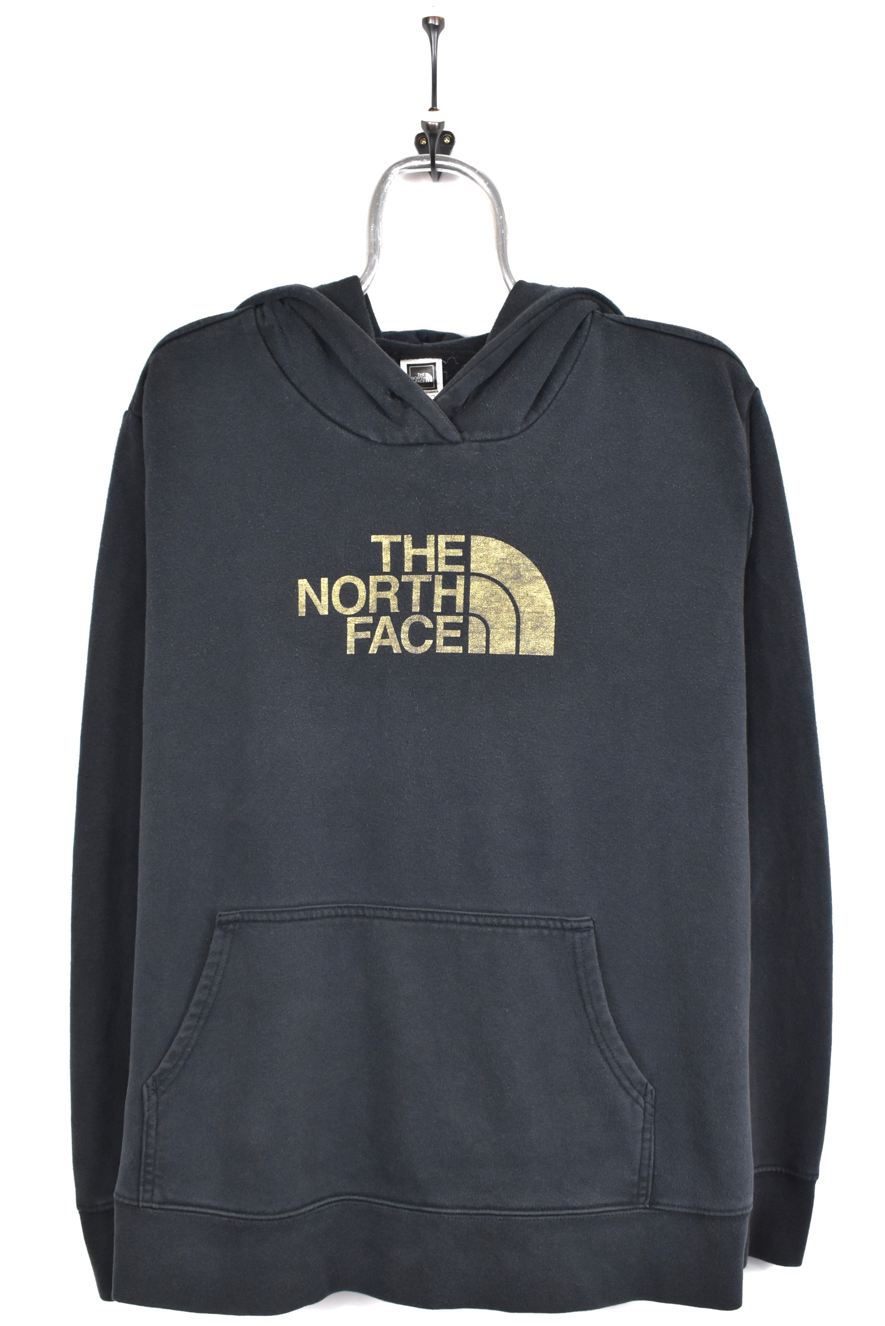 Women's Vintage The North Face hoodie, black graphic sweatshirt - AU XXL THE NORTH FACE
