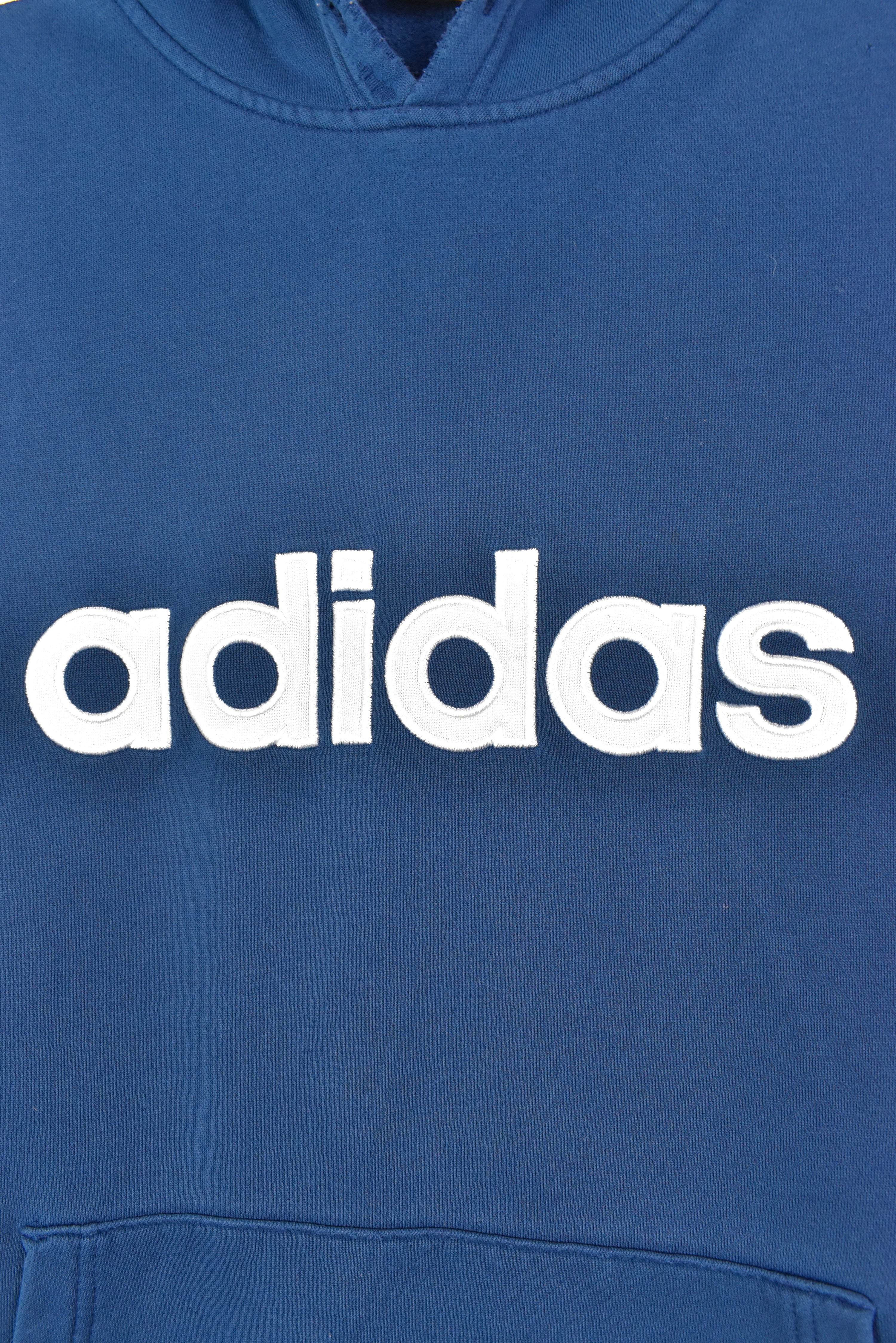 VINTAGE ADIDAS EMBROIDERED NAVY HOODIE | XL ADIDAS