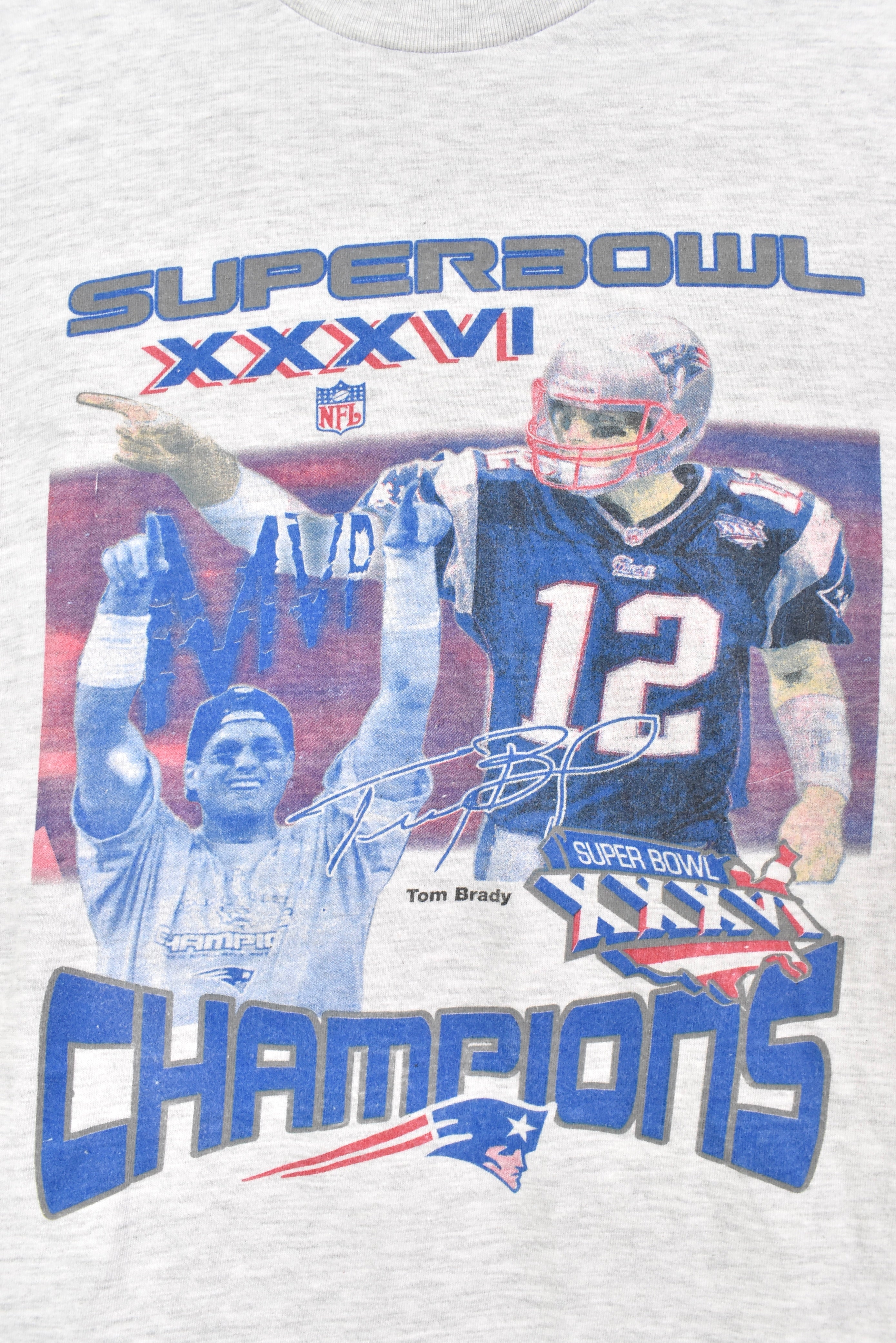 Vintage NFL New England Patriots Super Bowl grey t-shirt | Medium PRO SPORT