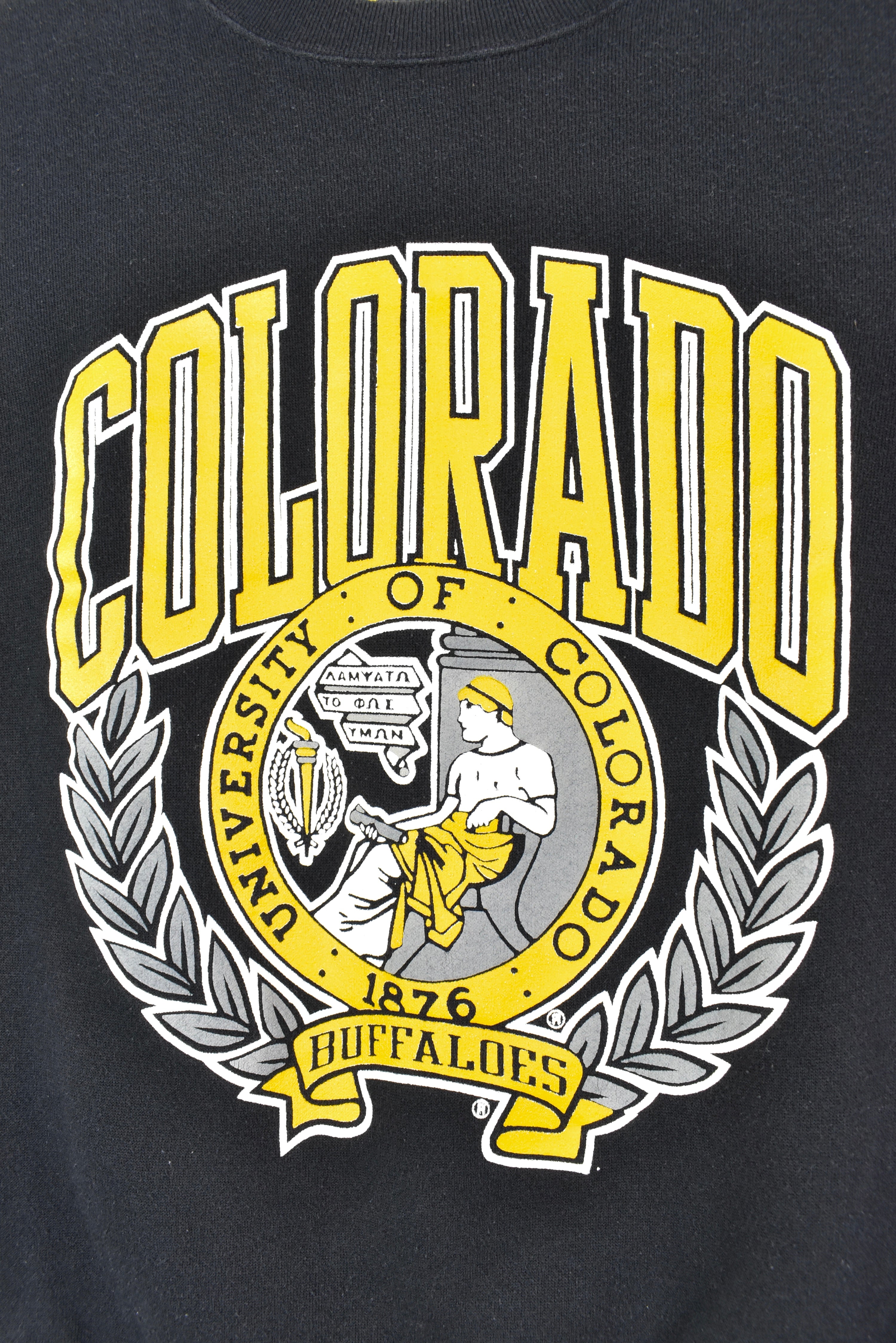VINTAGE COLORADO UNIVERSITY BLACK SWEATSHIRT | SMALL COLLEGE