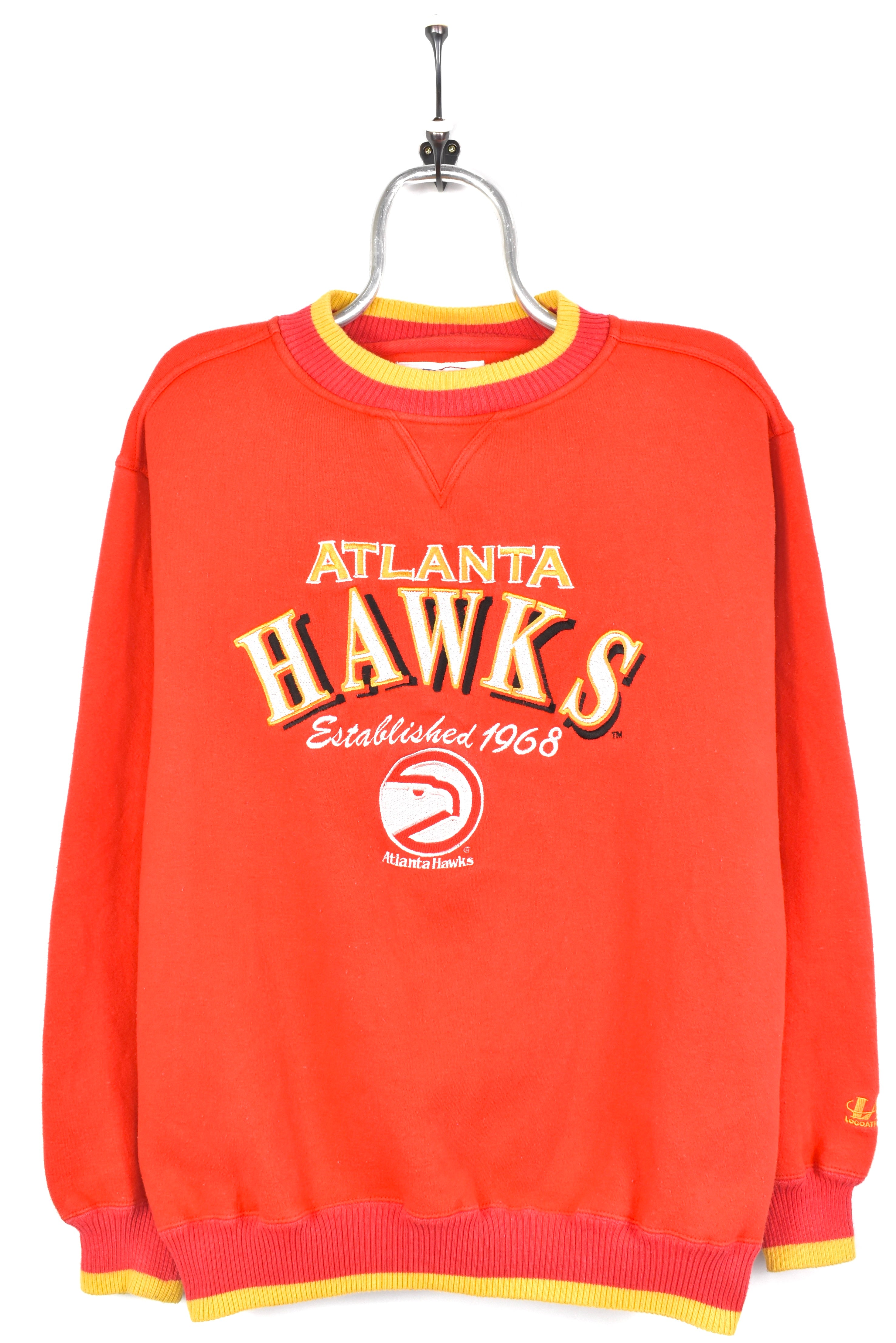 VINTAGE NBA ATLANTA HAWKS EMBROIDERED RED SWEATSHIRT | XL PRO SPORT